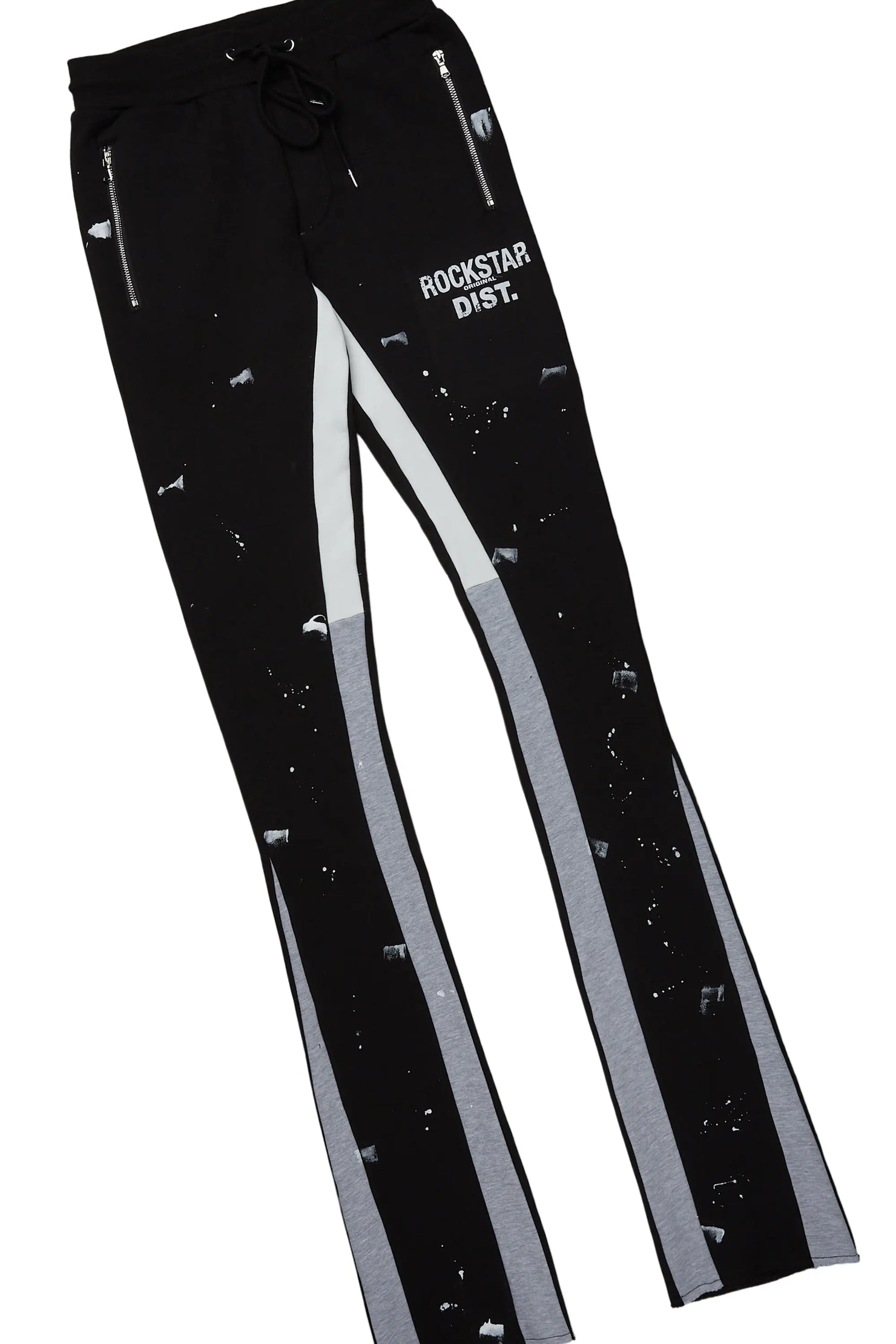 Raffer Black T-Shirt Super Stacked Flare Track Set