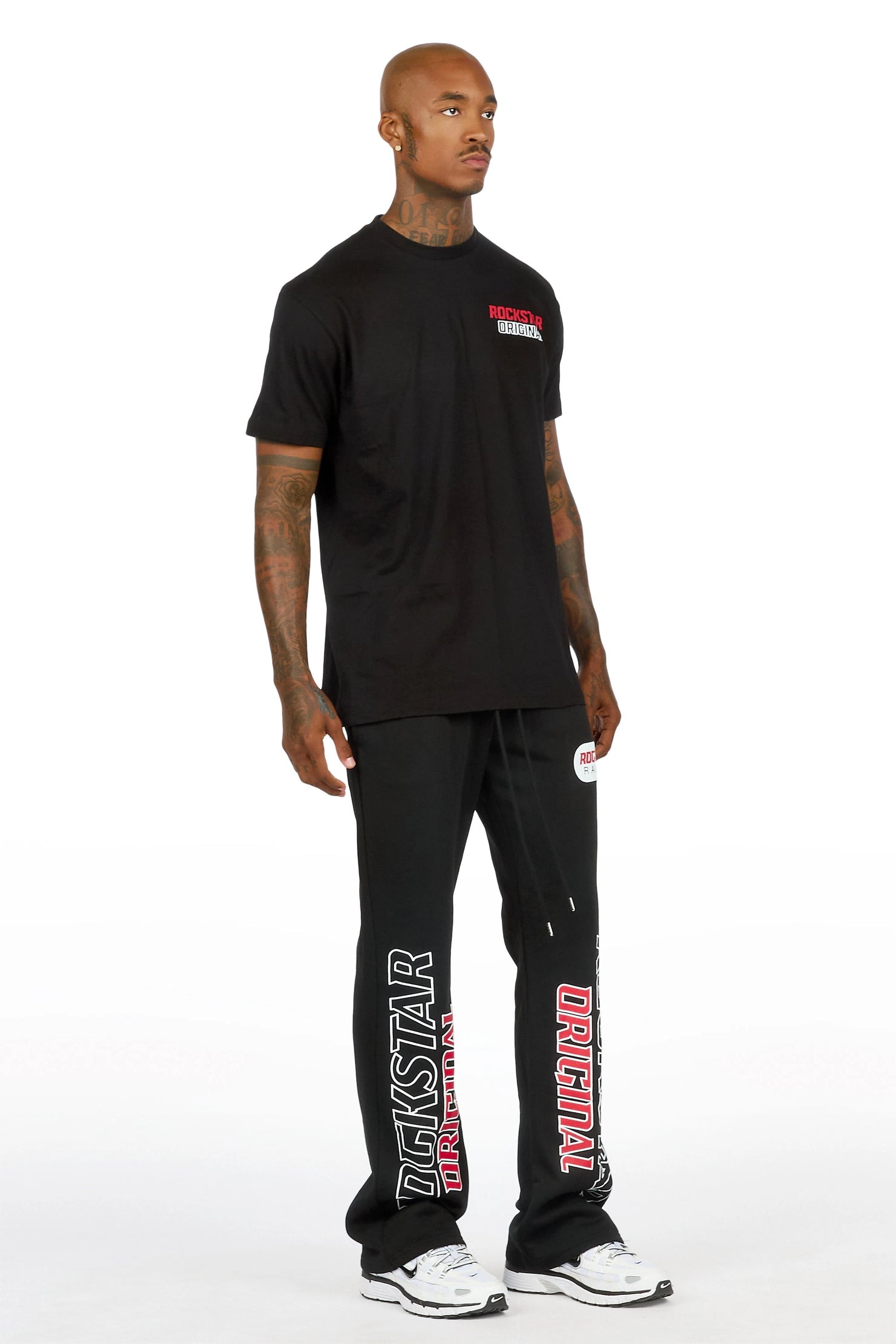 Spiller Black T-Shirt/Relaxed Pant Track Set