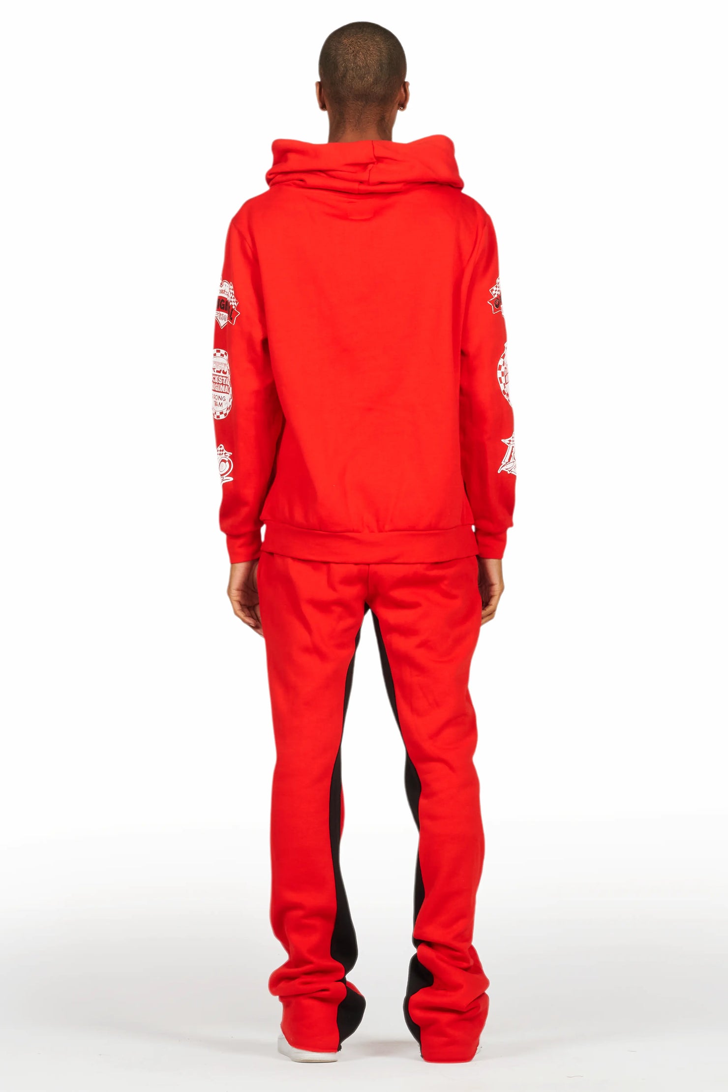 Racing Grung Red Hoodie/Baggy Track Pant Set