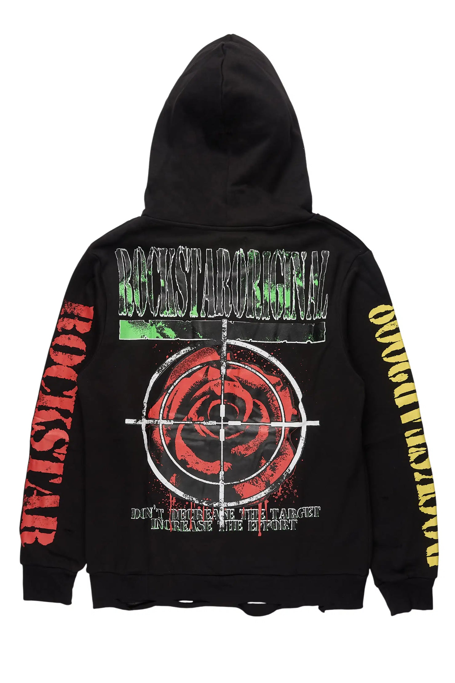 Kilshot Romance Black Distressed Graphic Hoodie
