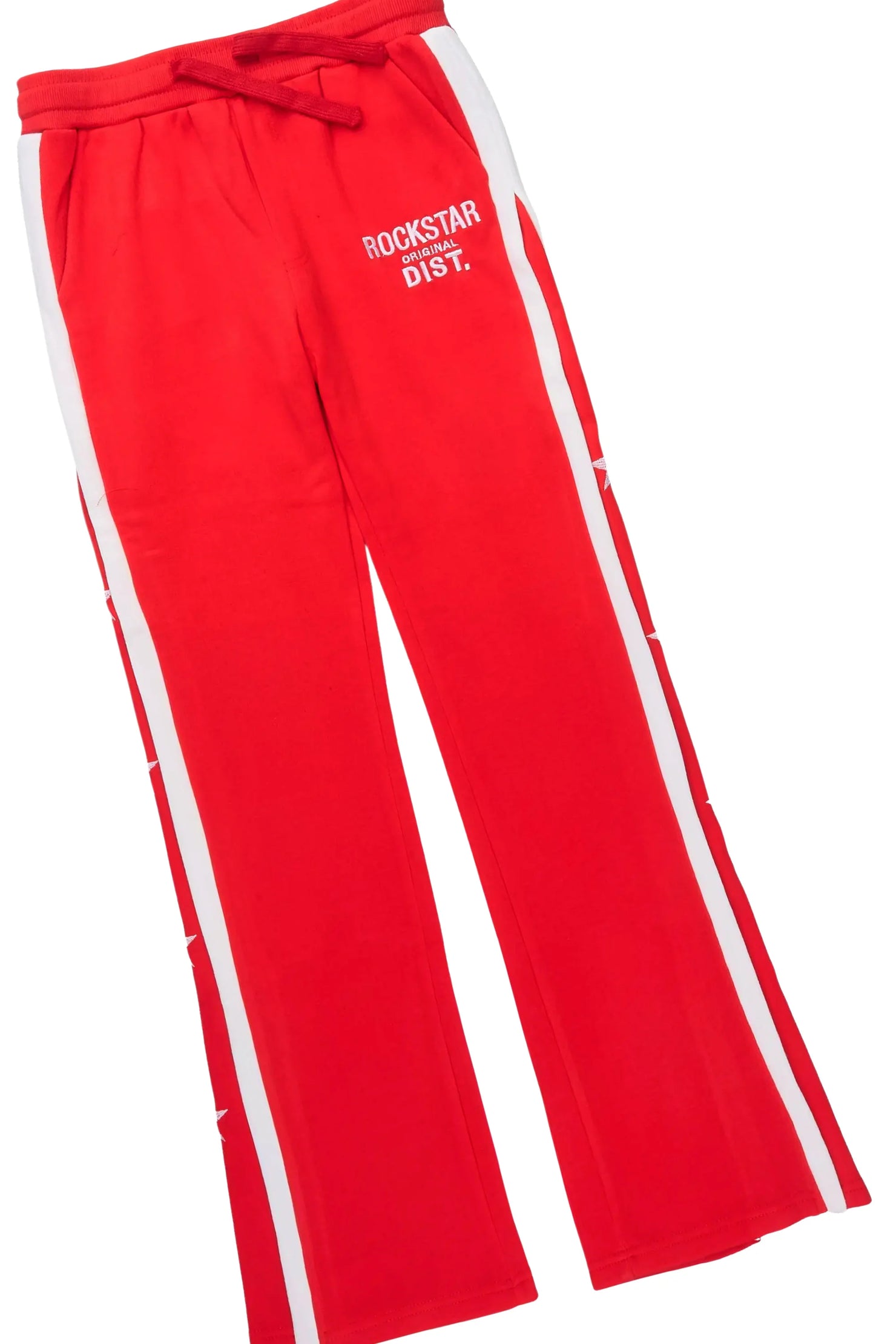 Boys Karkady White/Red T-Shirt Stacked Pant Set