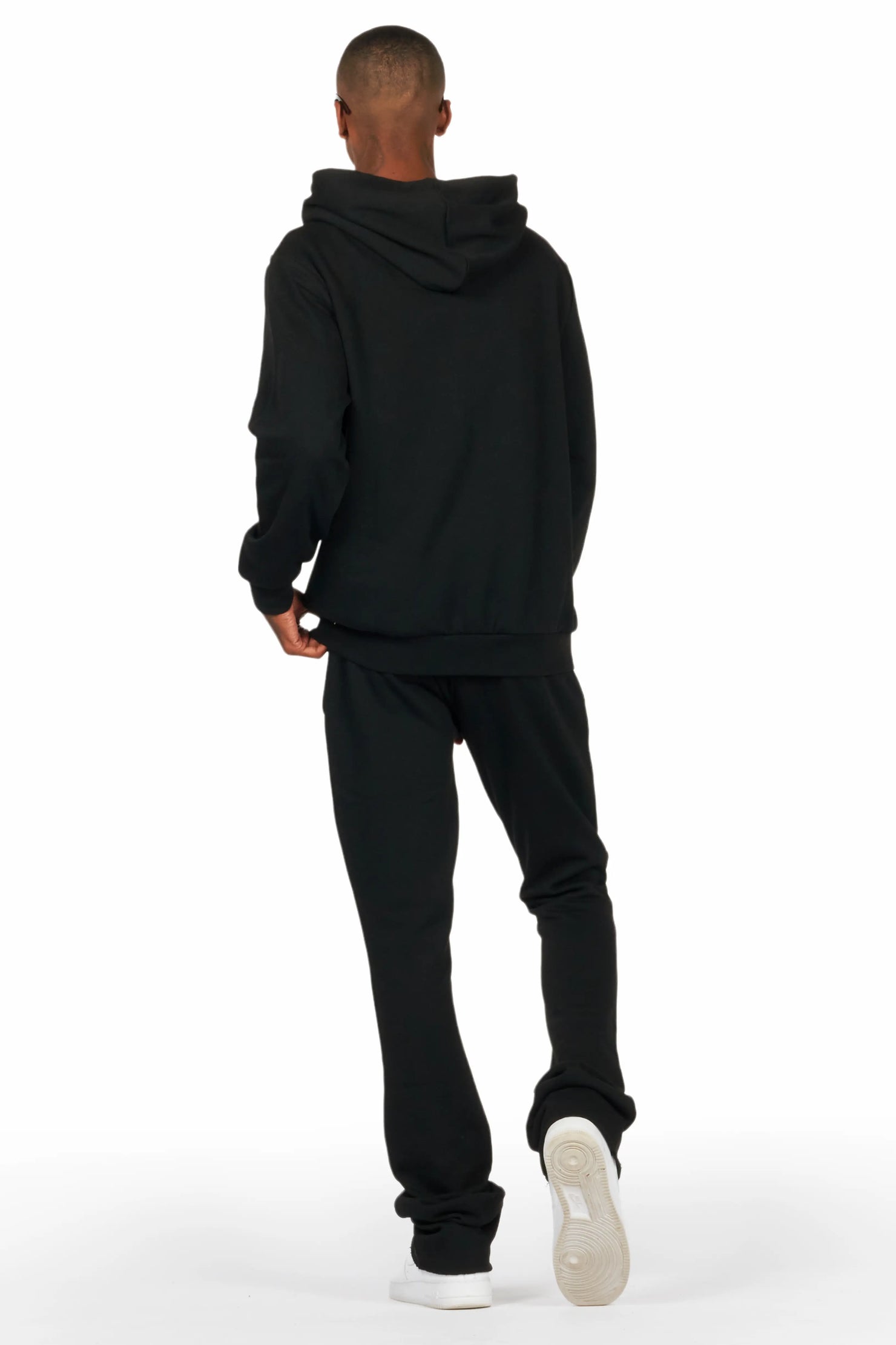 Evan Black Stacked Flare Track Set