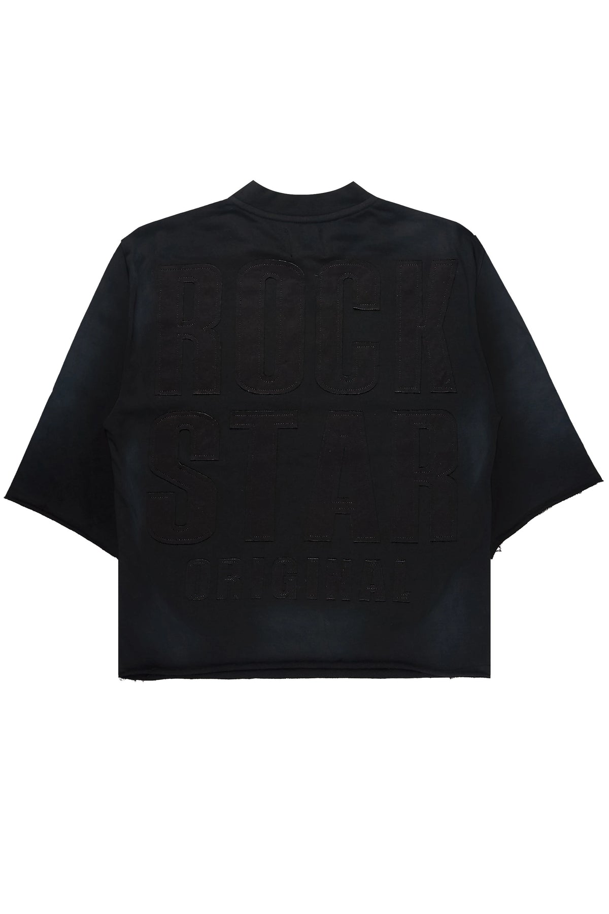 Shablona Black 3/4 Boxy Crop Tee Shirt