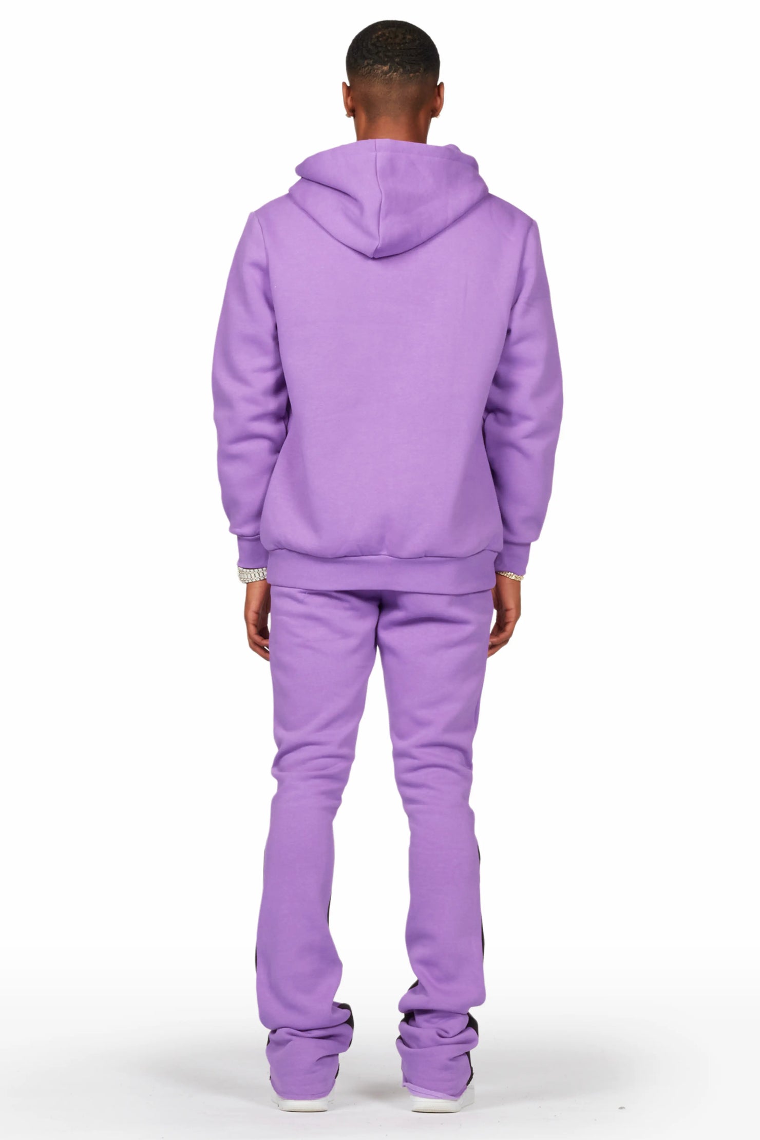 Draven Purple Hoodie/Stacked Flare Track Pant Set