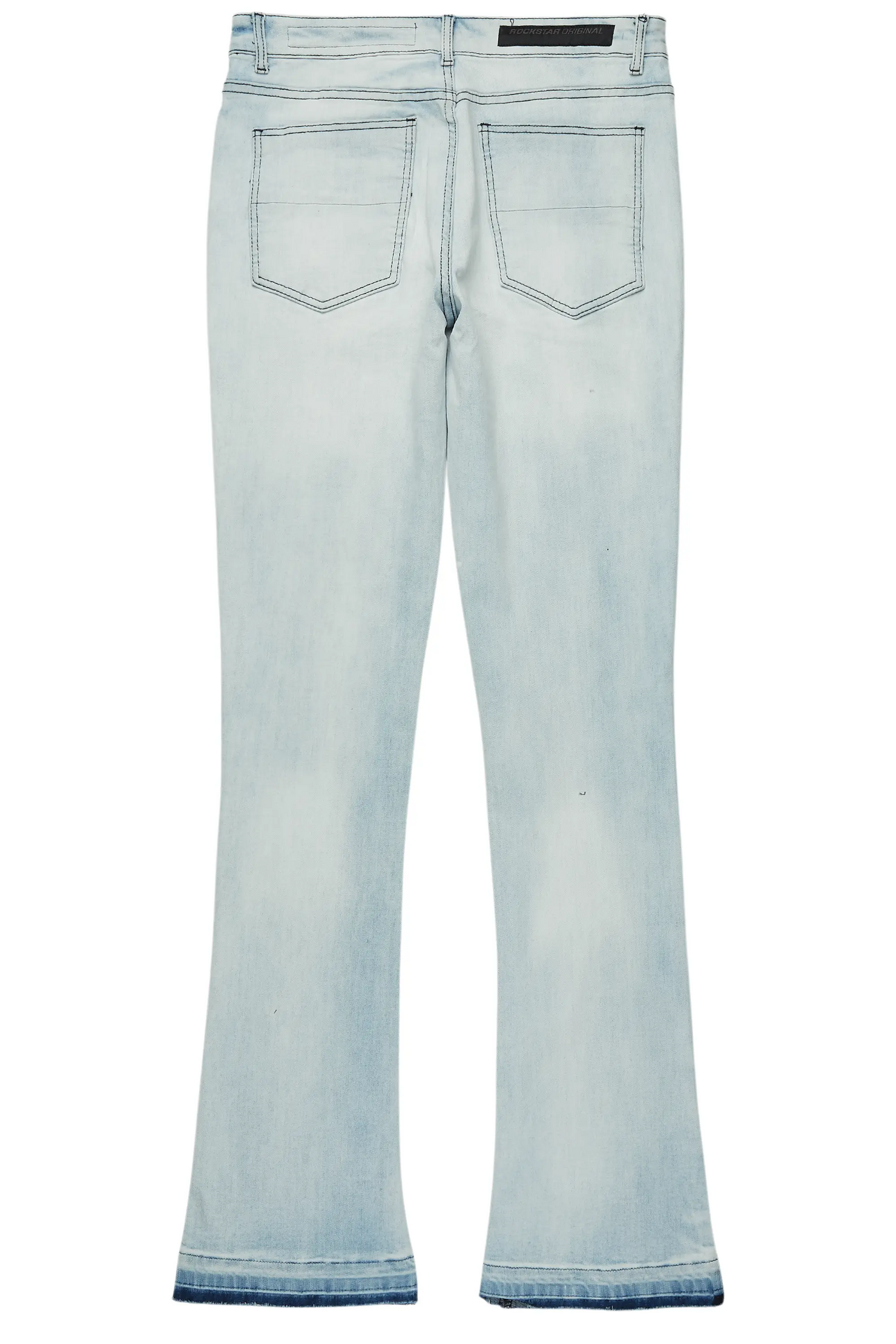 Samba Blue Rhinestone Stacked Flare Jean