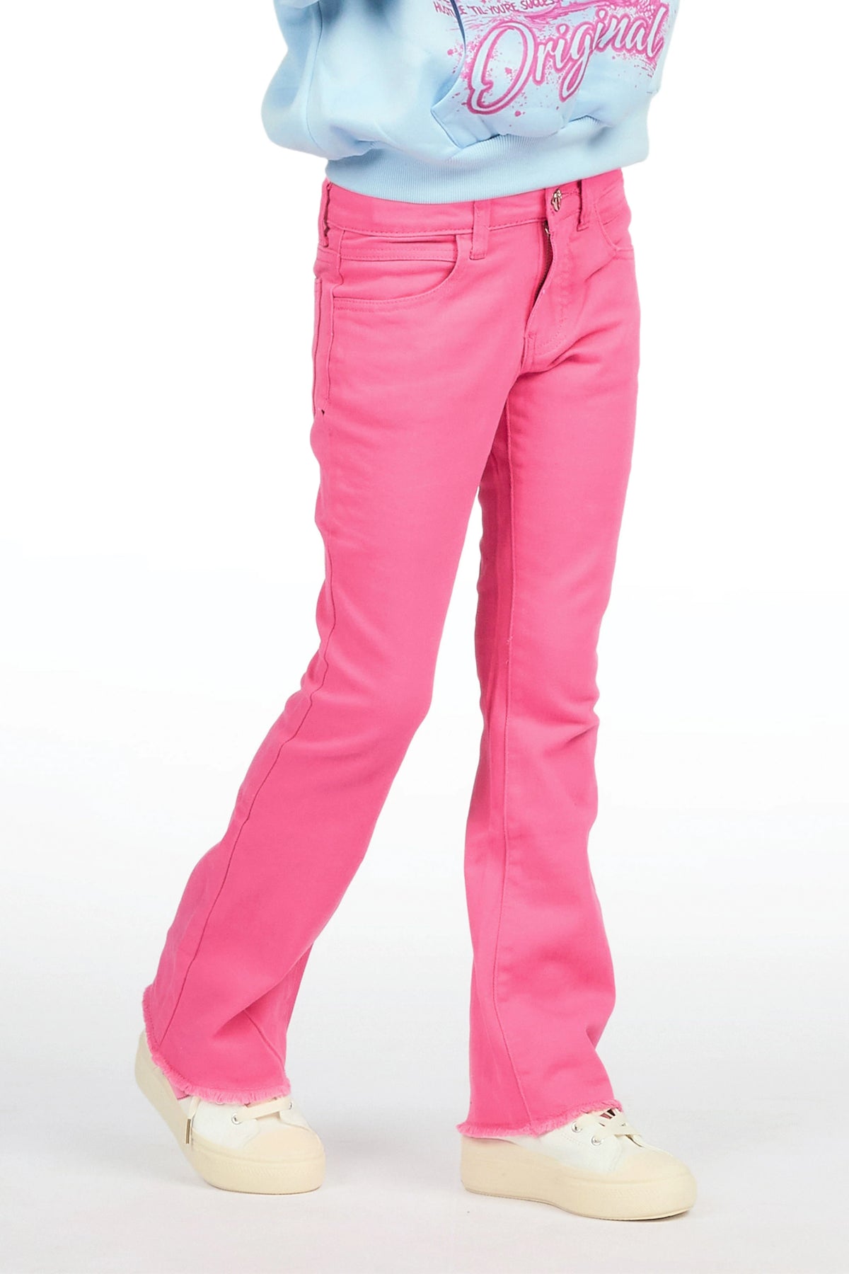 Girls Daga Pink 2.0 Stacked Flare Jean