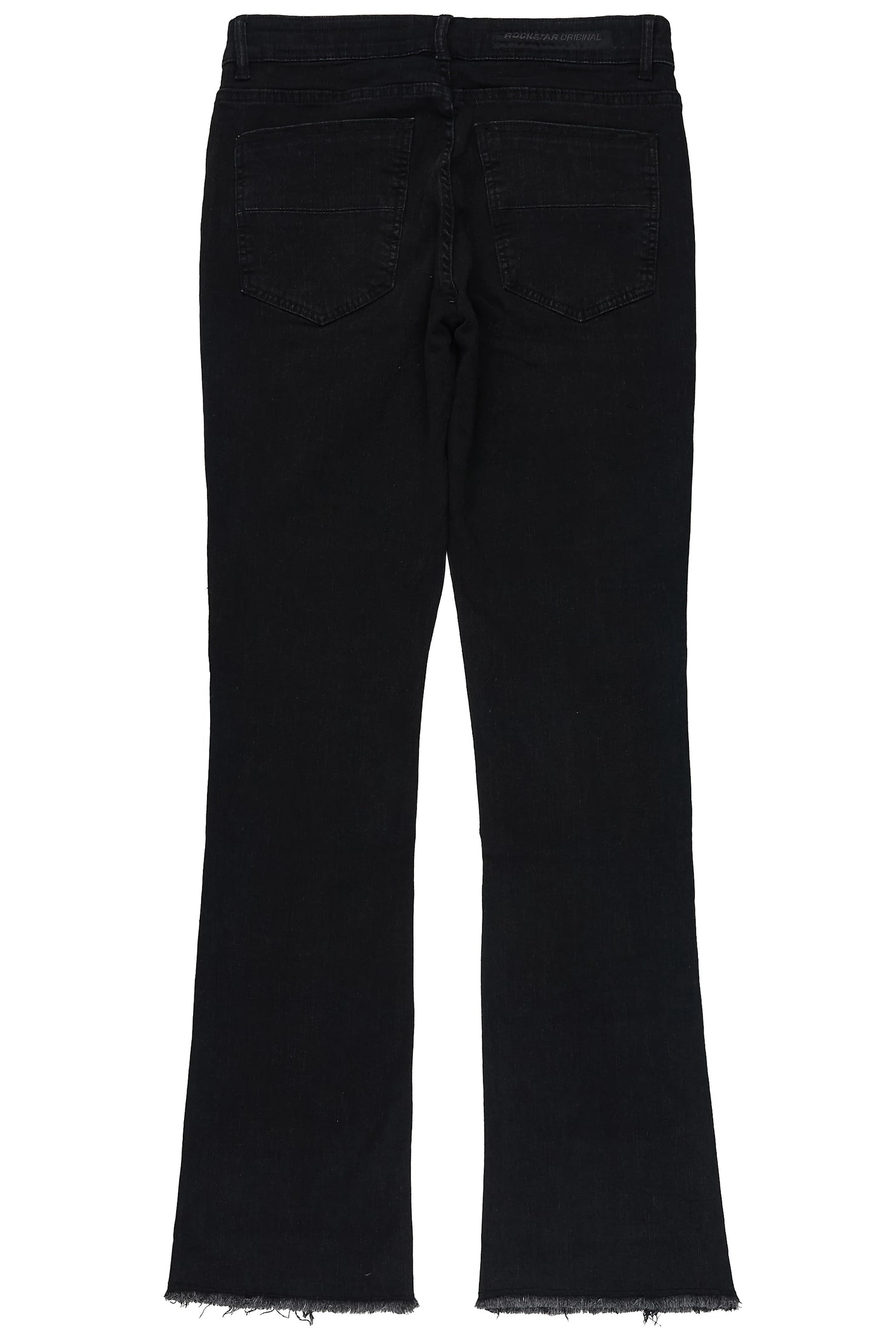 Dezso Black Stacked Flare Jean