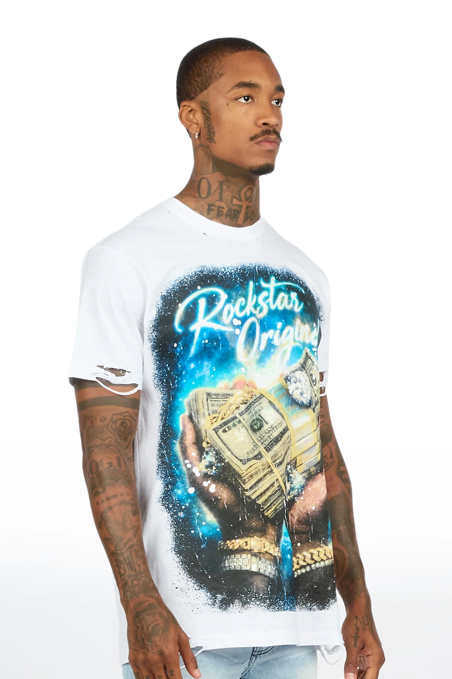 Contreras White Oversized Graphic T-Shirt