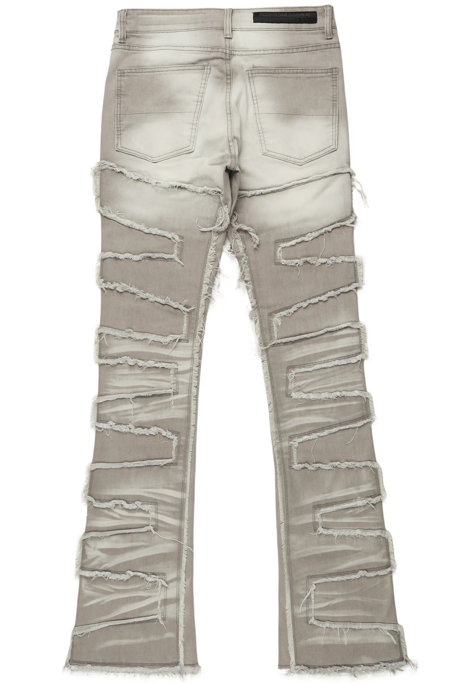 Shake Grey Stacked Flare Jean