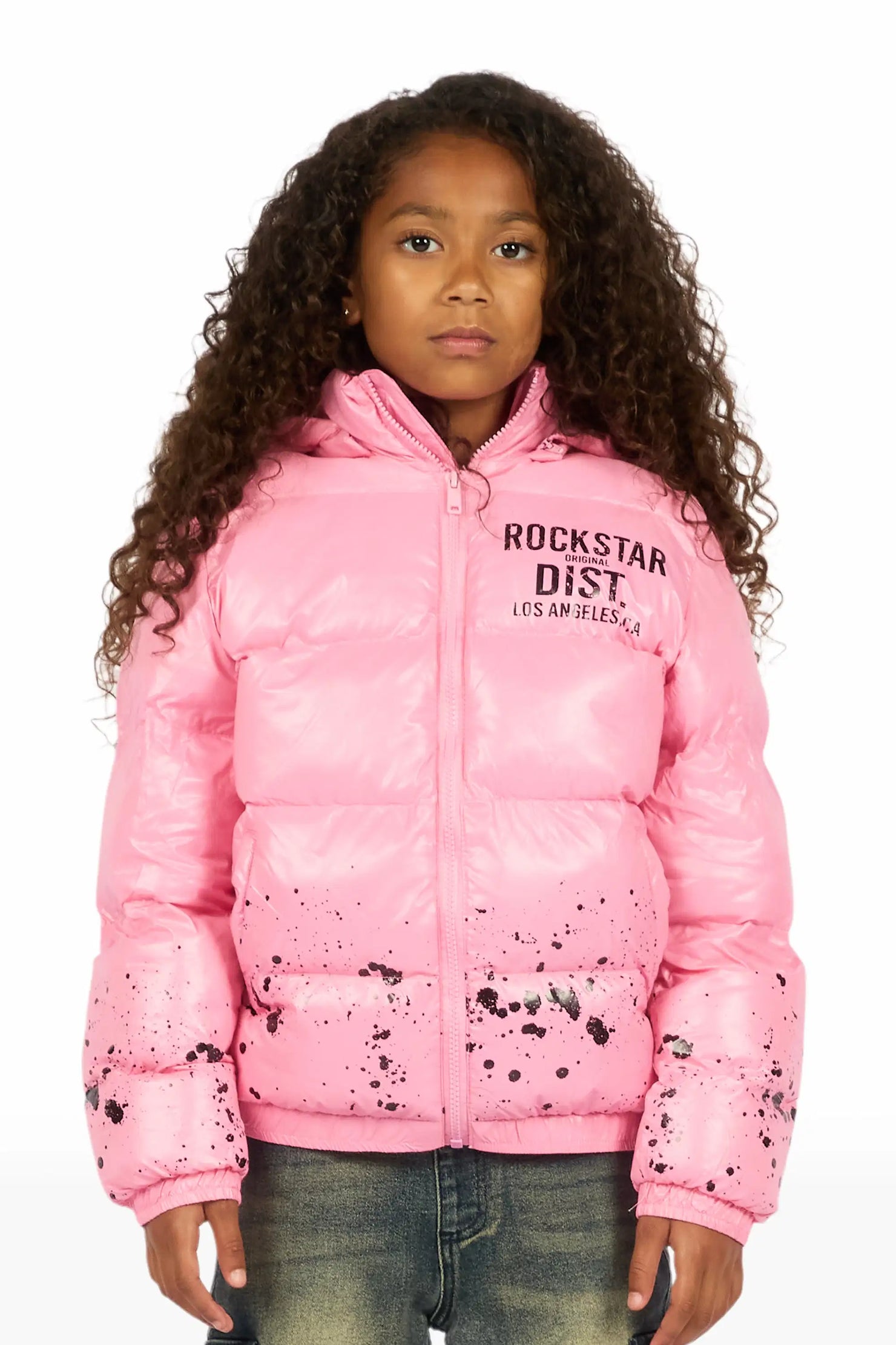 Girls Art Dist. 2.0 Pink Puffer Jacket