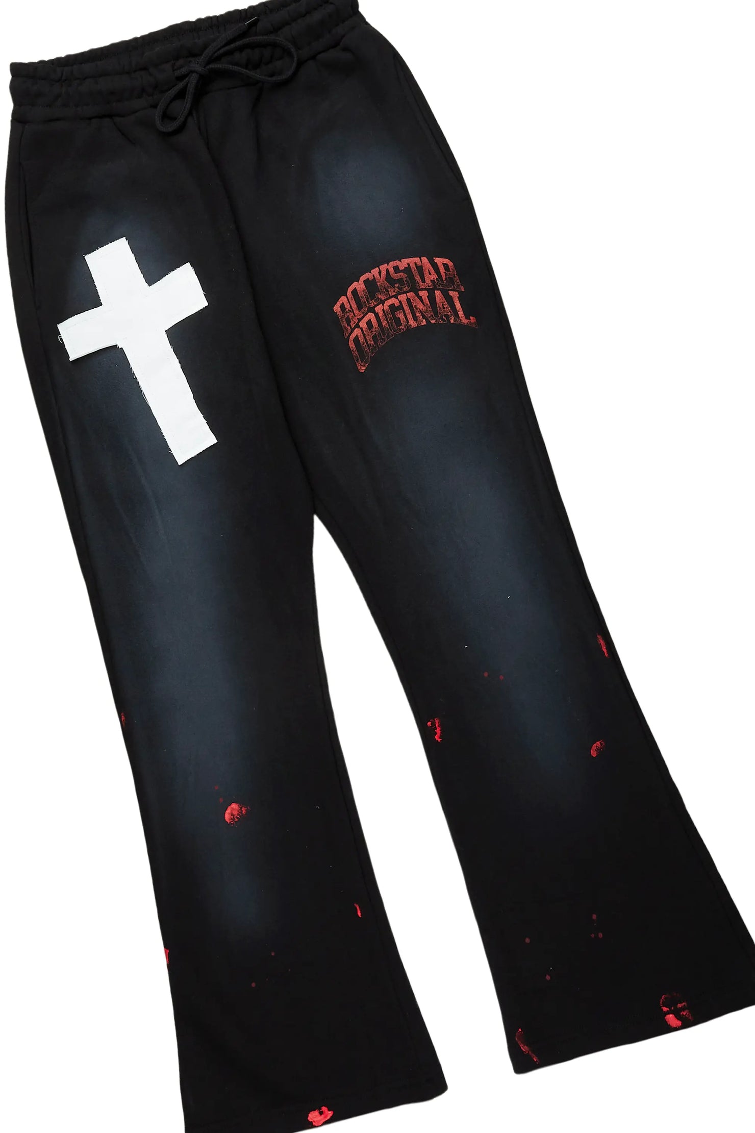 Hasim Black T-Shirt/Stacked Flare Track Set