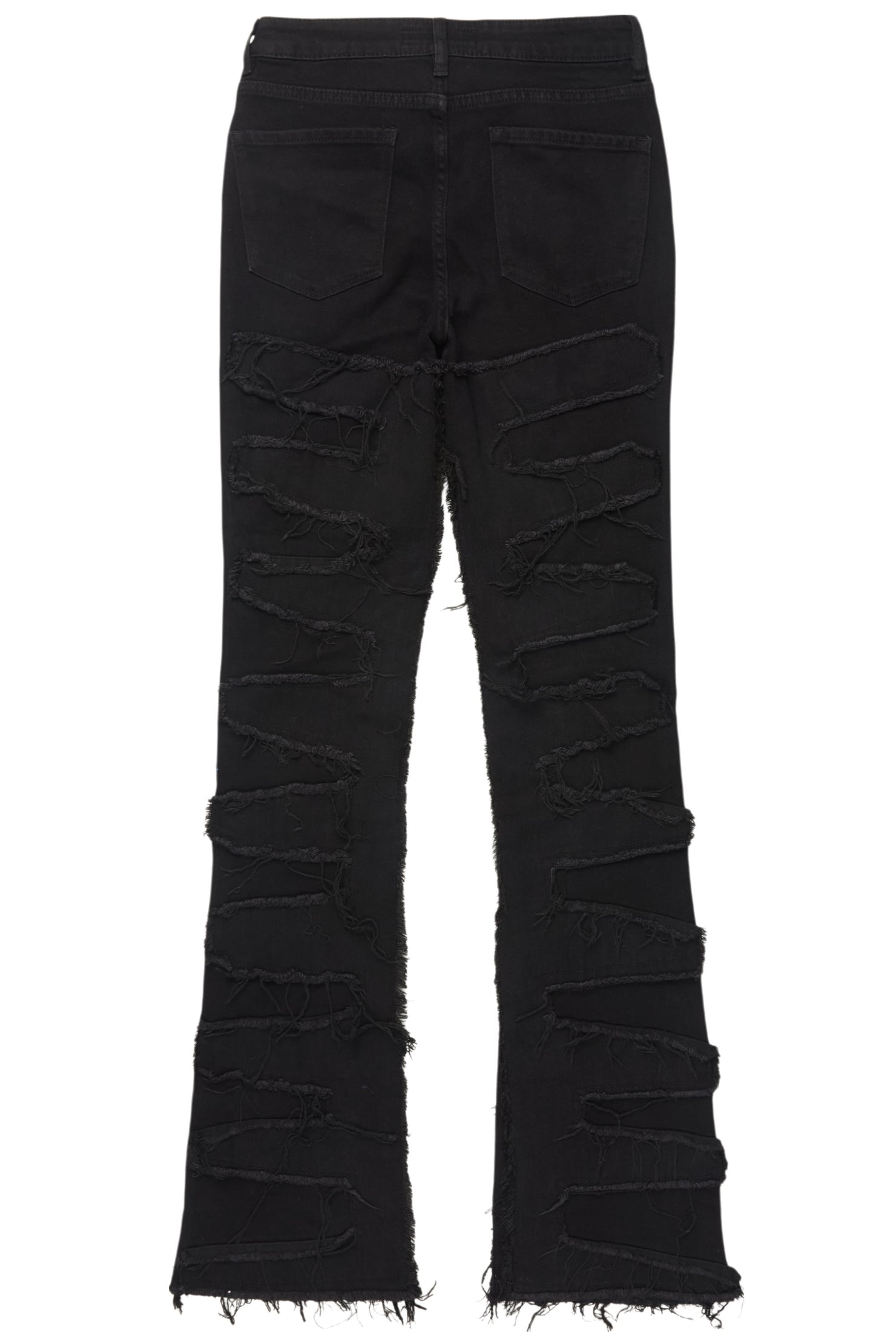 Raeshell Black Painted Stacked Jean