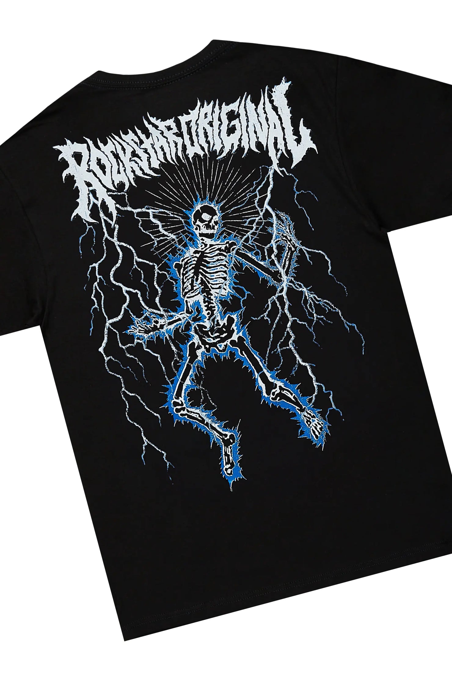 Deathrown Black T-Shirt & Josie Stacked Flare Jean