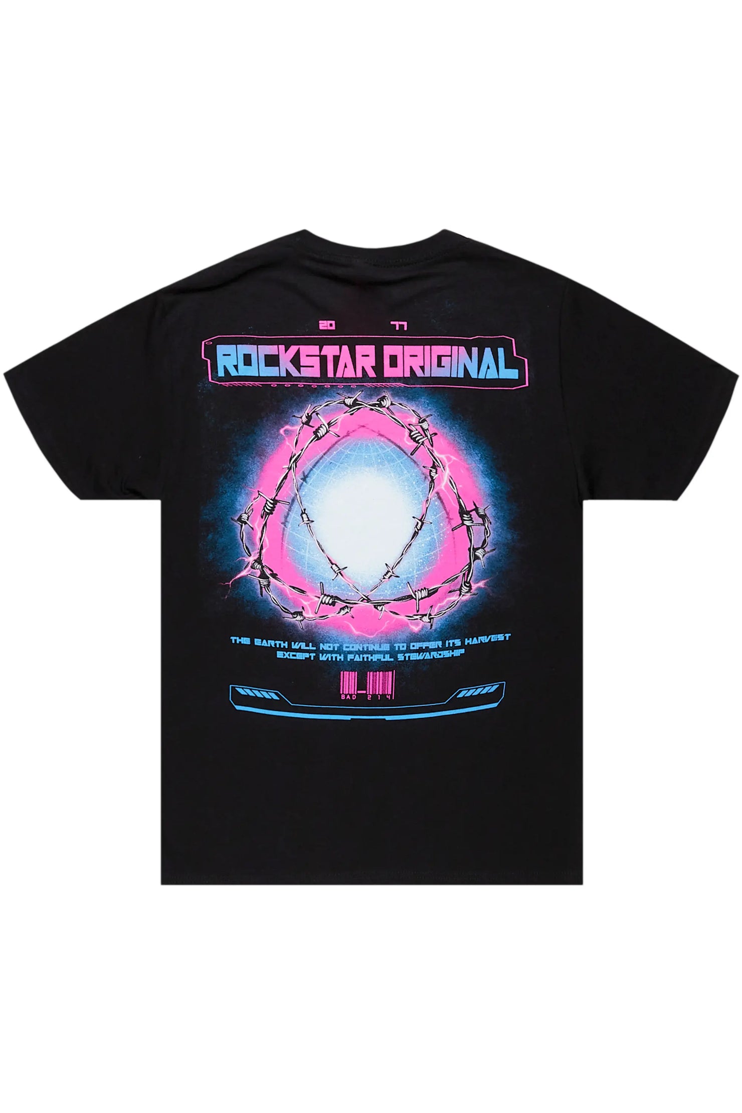 Digital Black Graphic T-Shirt