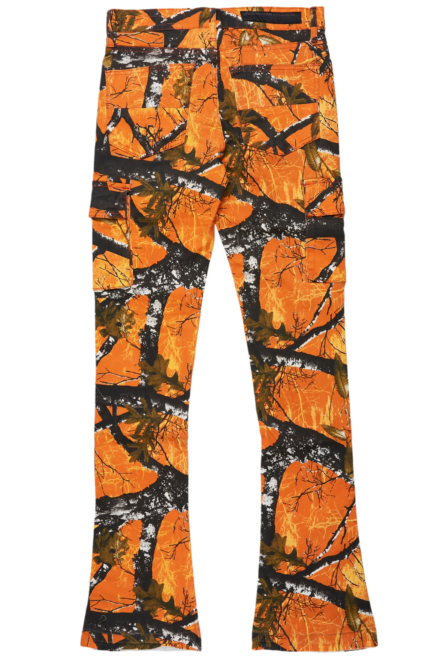 Waage Orange Tree Camo Cargo Stacked Flare Jean