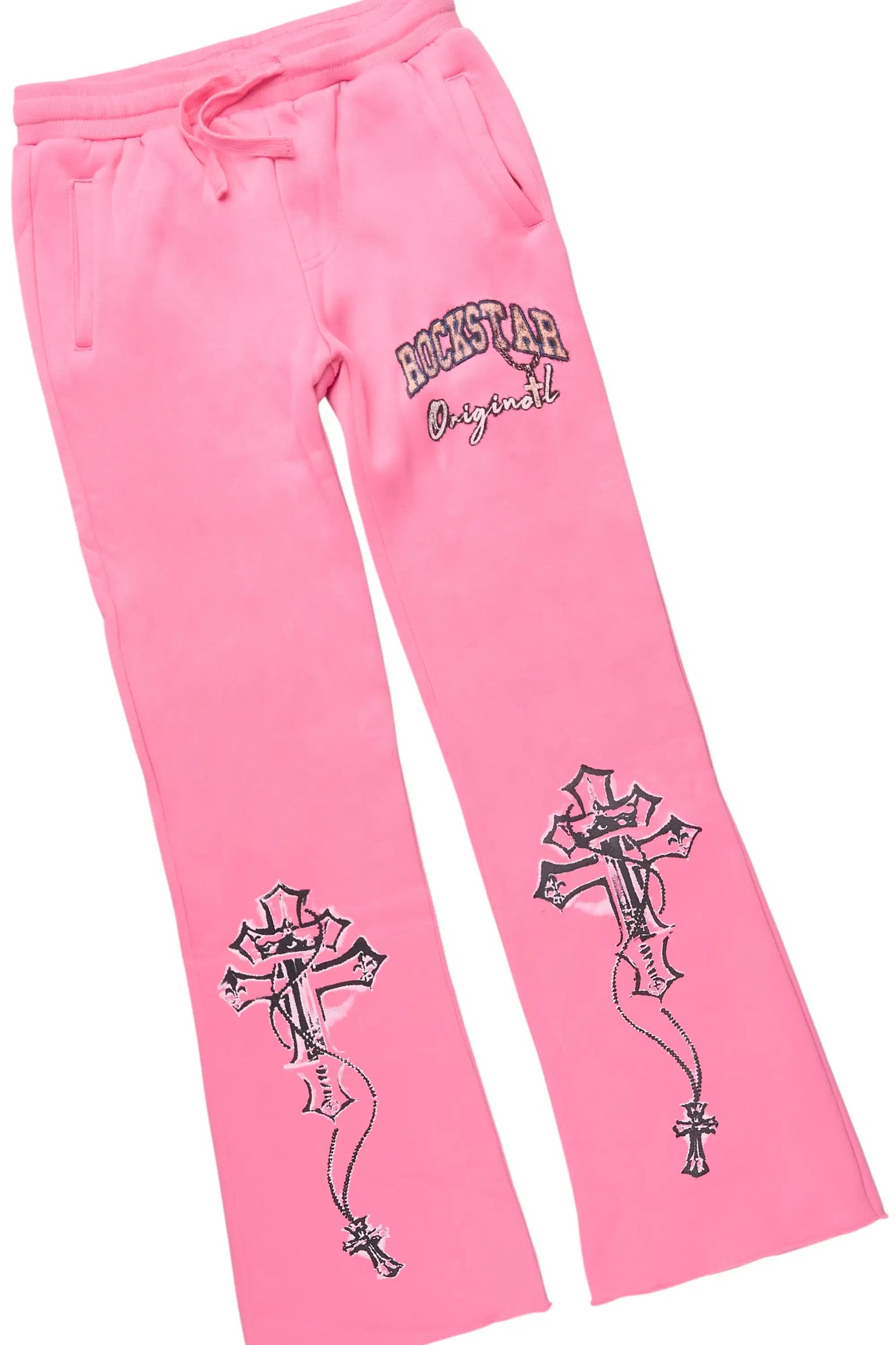 Girls Jovala Bubblegum Hoodie/Stacked Flare Track Set