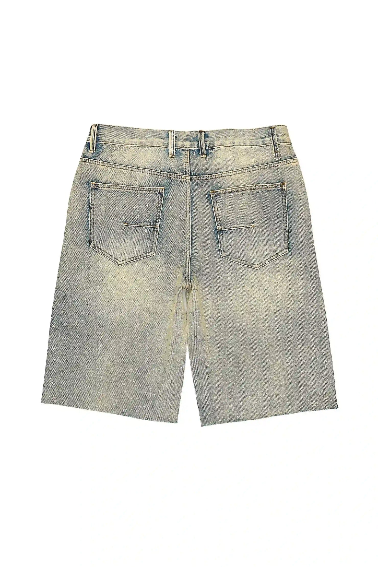 Brayan Blue Rhinestones Denim Short