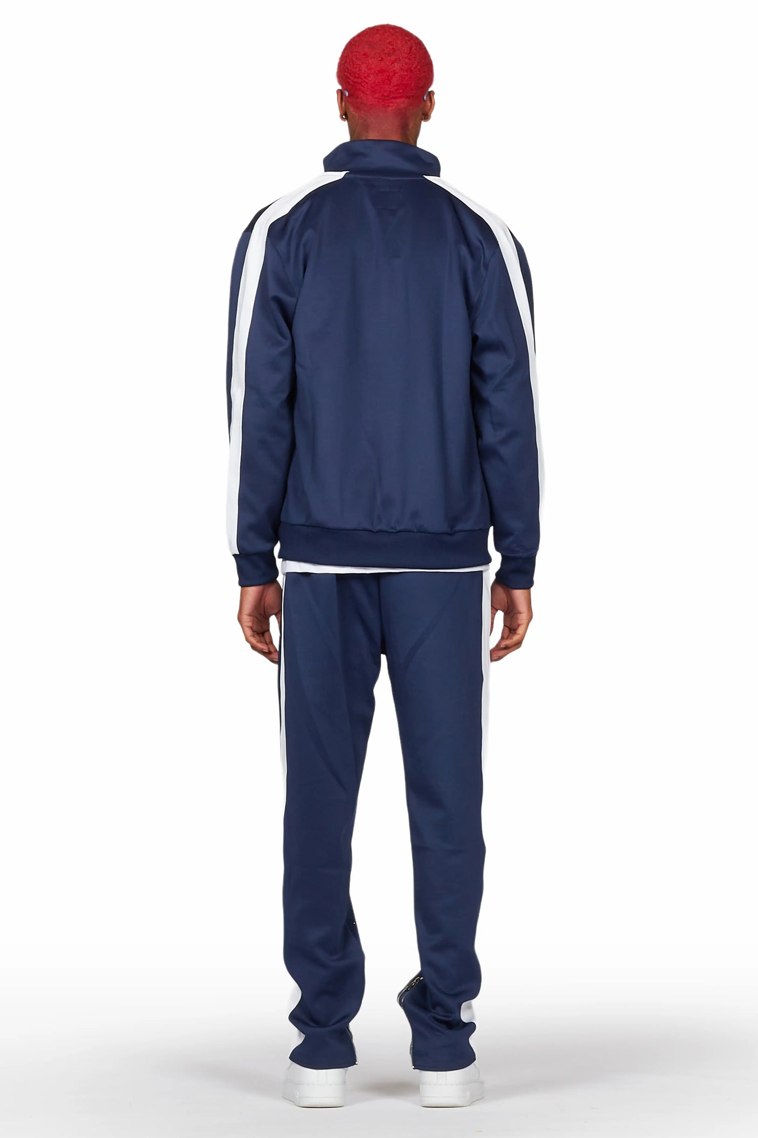 Raffer Navy Tricot Slim Fit Track Set