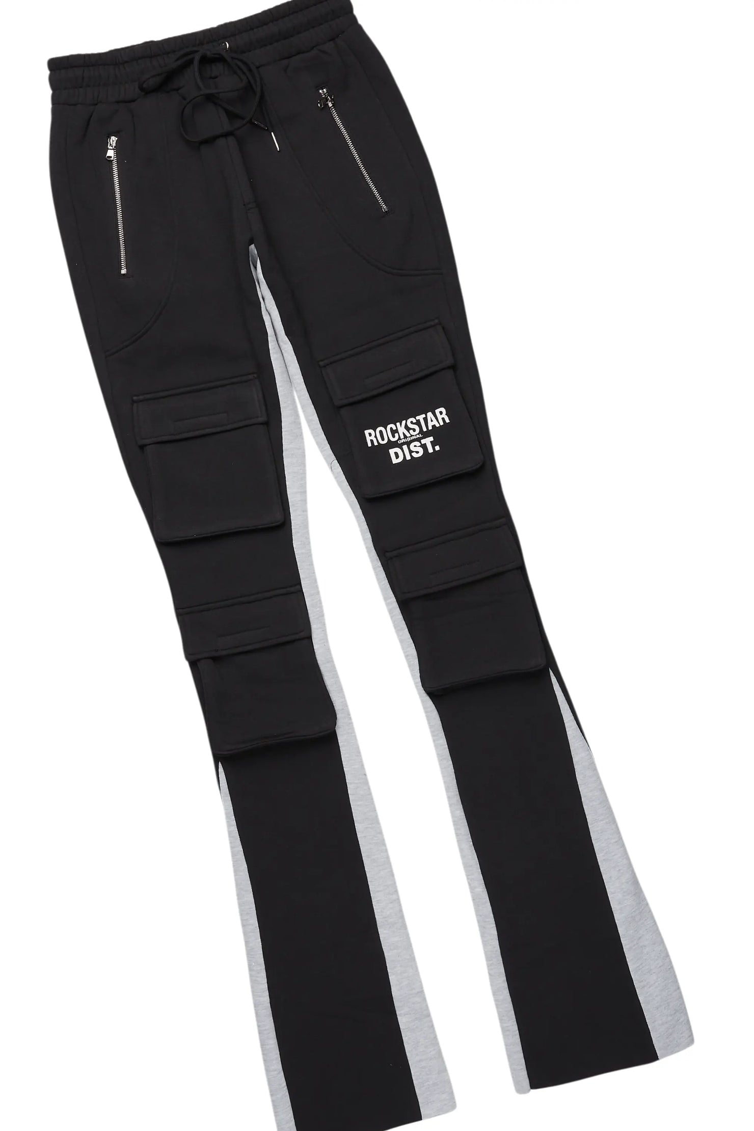 Antoon Black T-Shirt/Stacked Flare Track Set