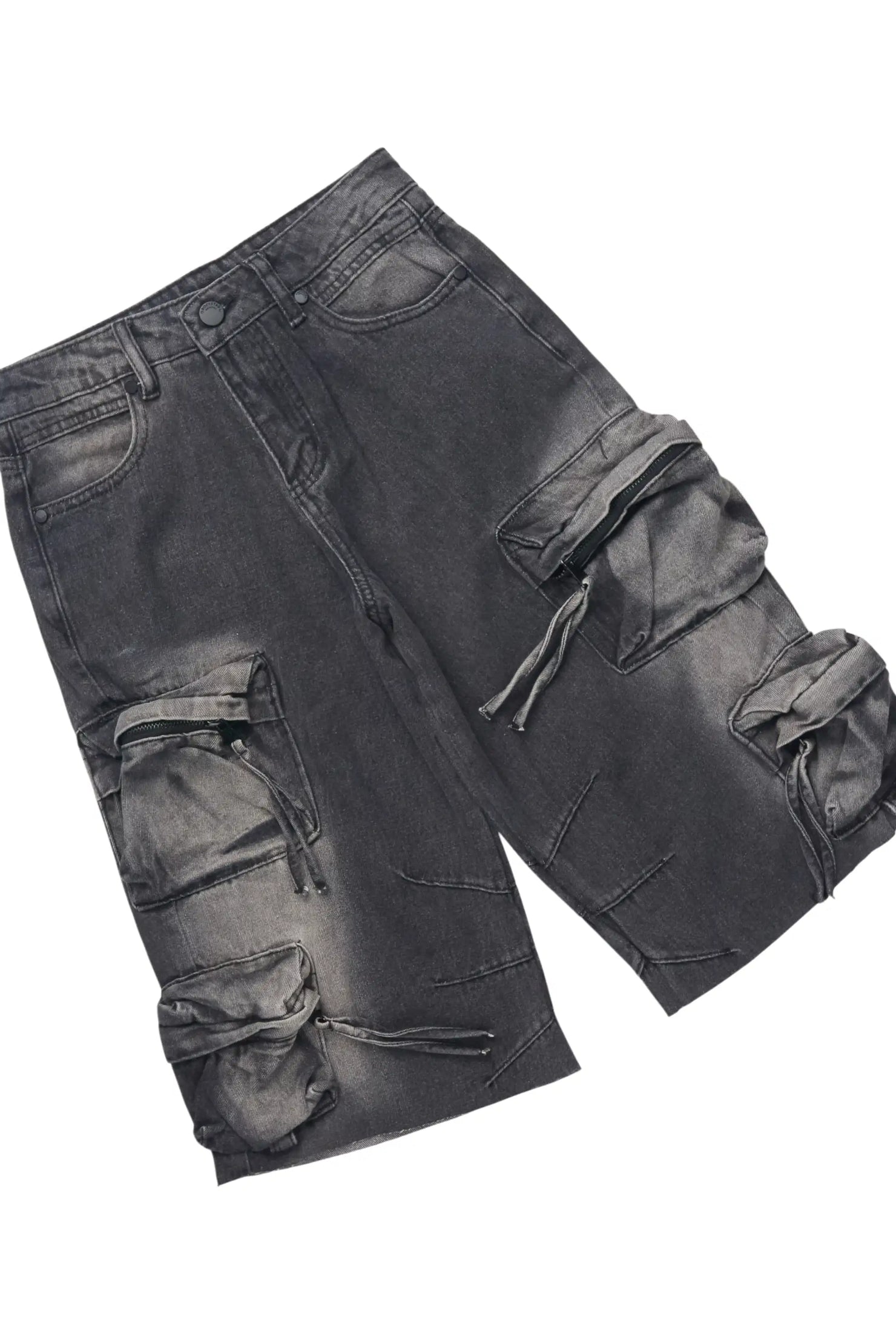 Boys Jesus Crayon Sand/Black Long Sleeve T-Shirt/Denim Jort Set