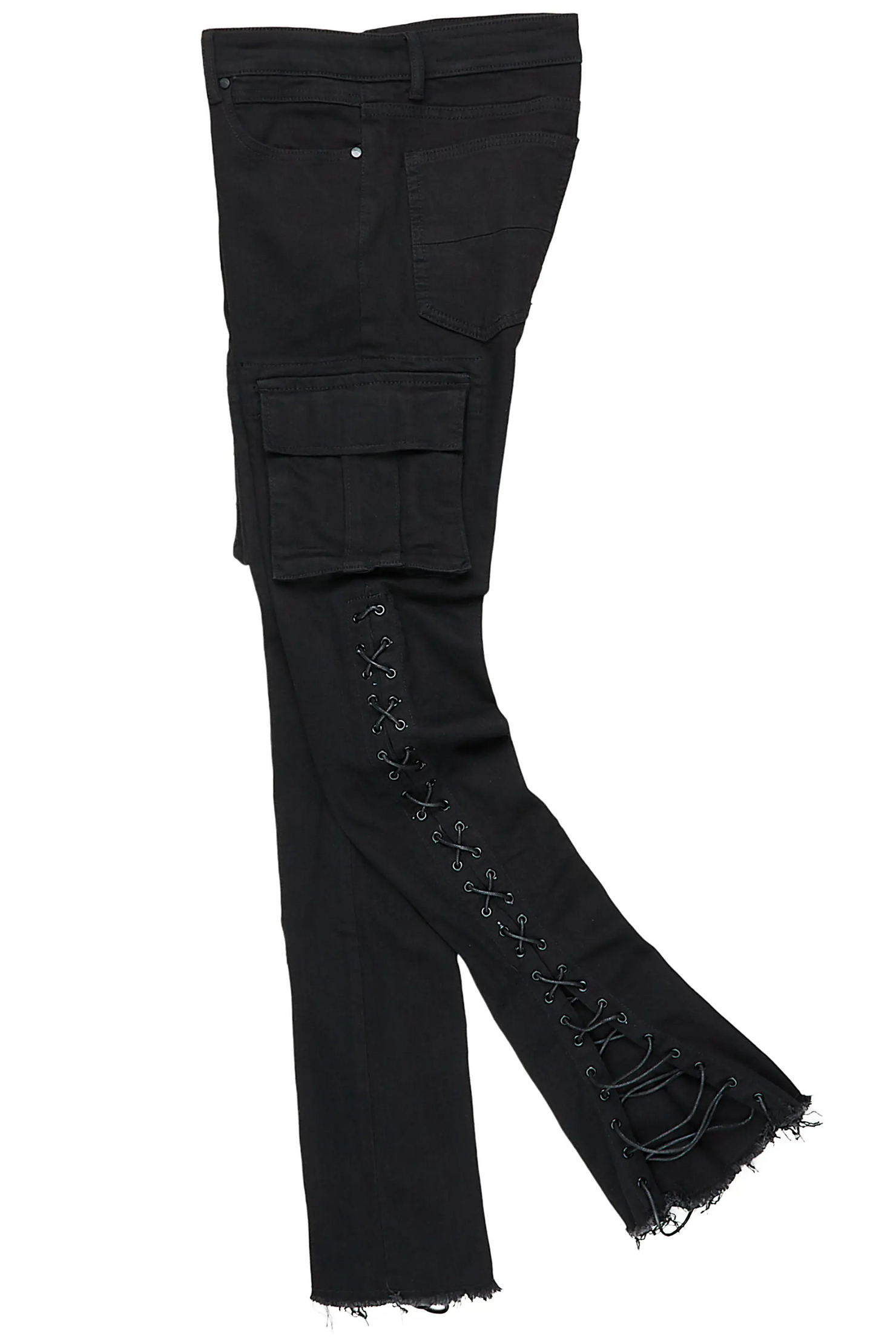 Ronoh Black Stacked Flare Jean