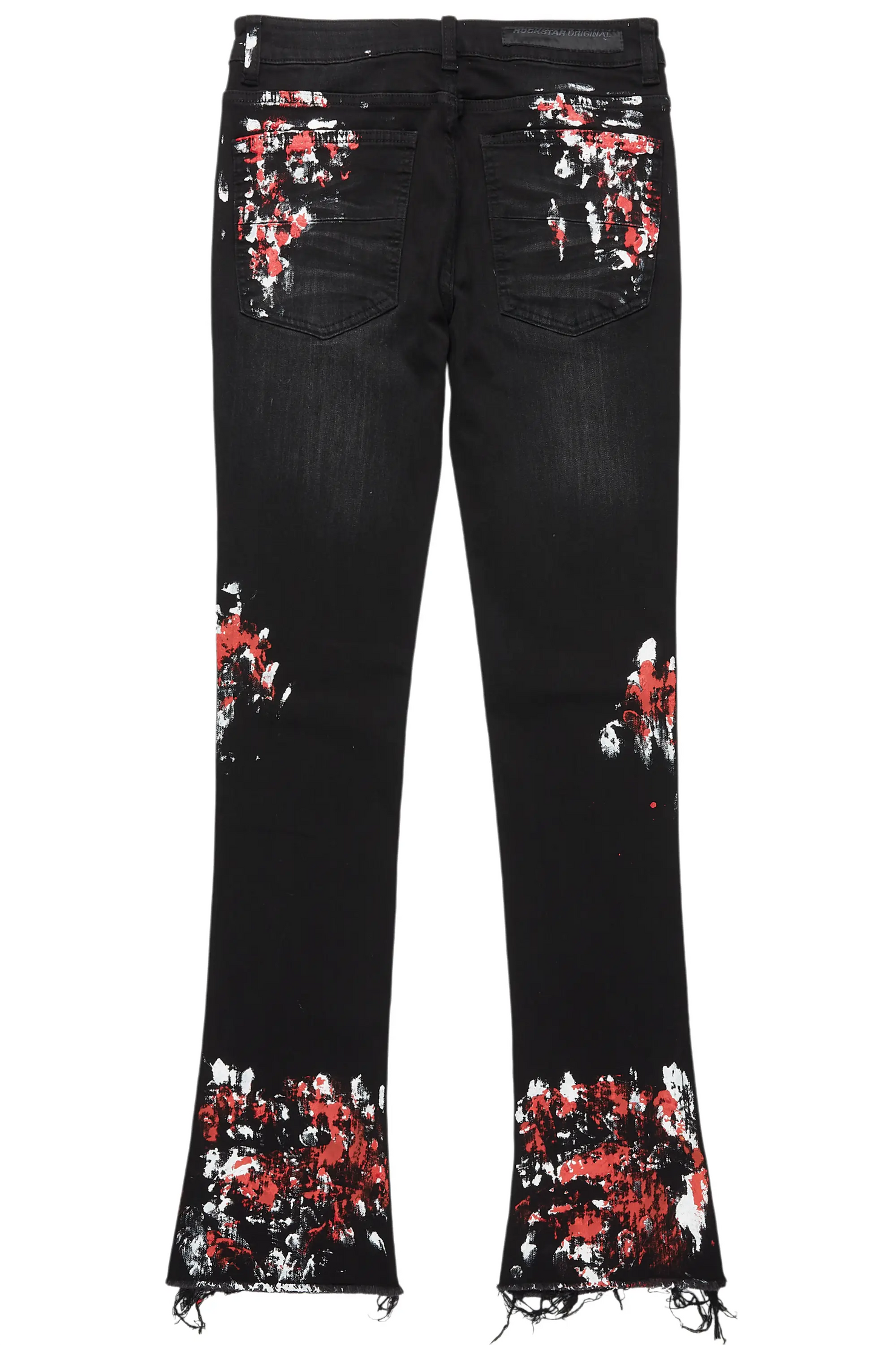 Kodak Black/Red Painter Stacked Flare Jean