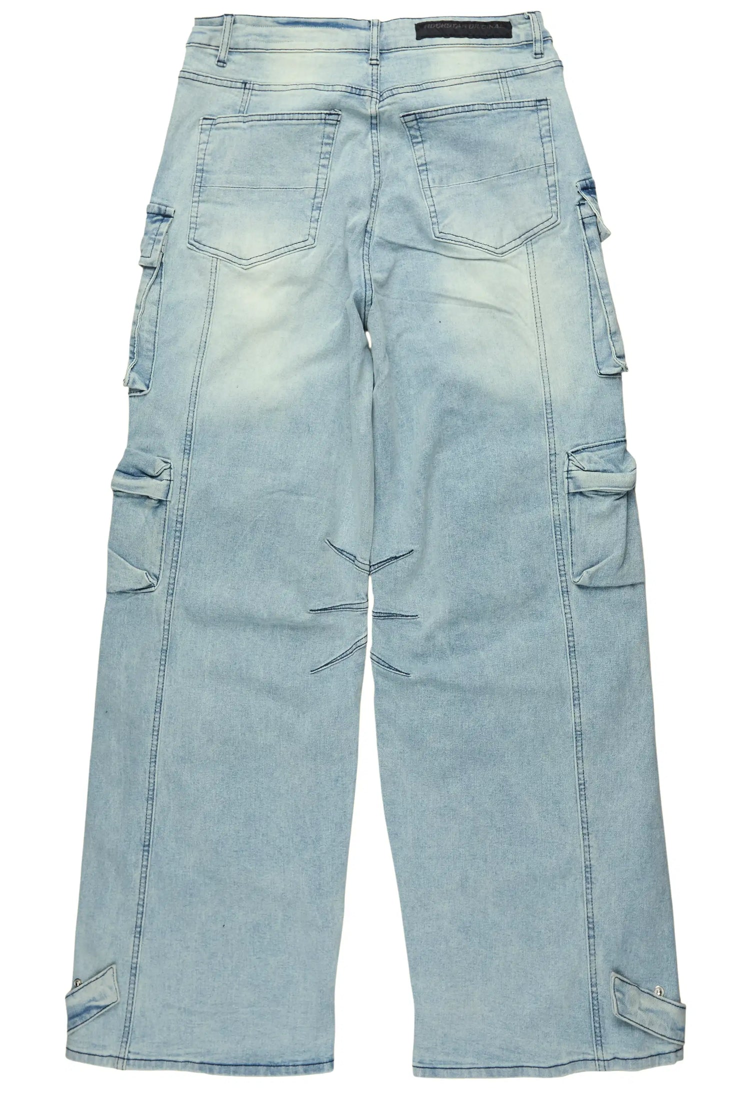 Mahesh Blue Baggy Cargo Jean