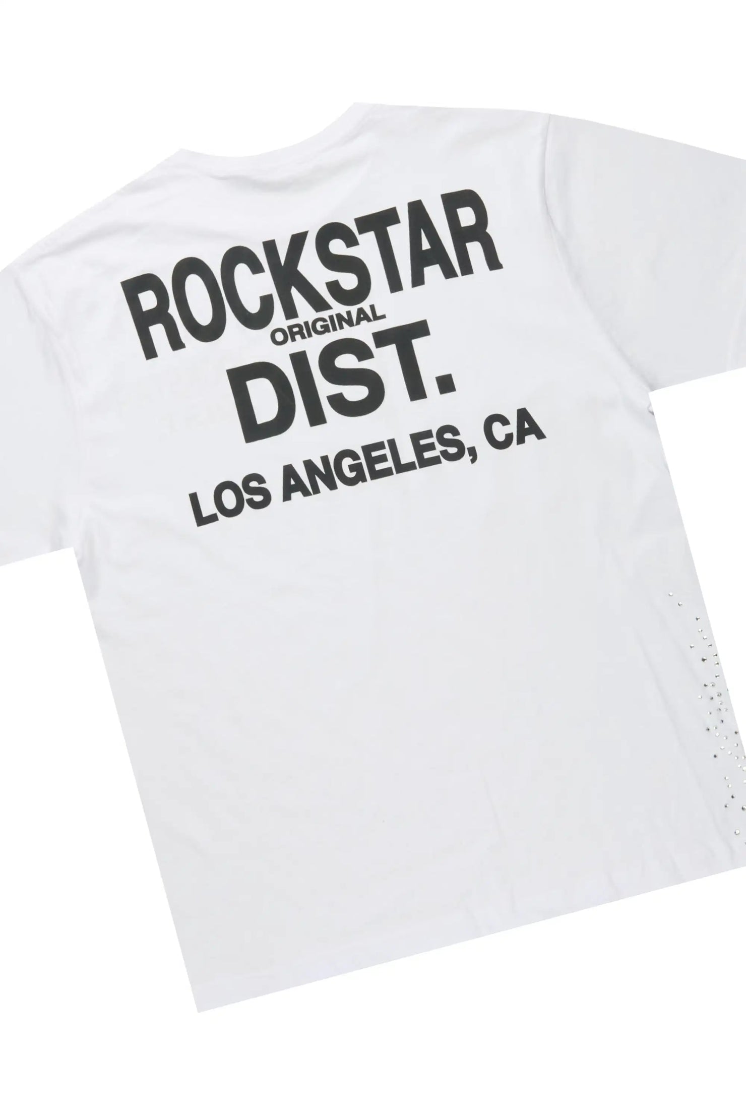 Alpine White/Heather Grey Rhinestone T-Shirt/Stacked Track Set