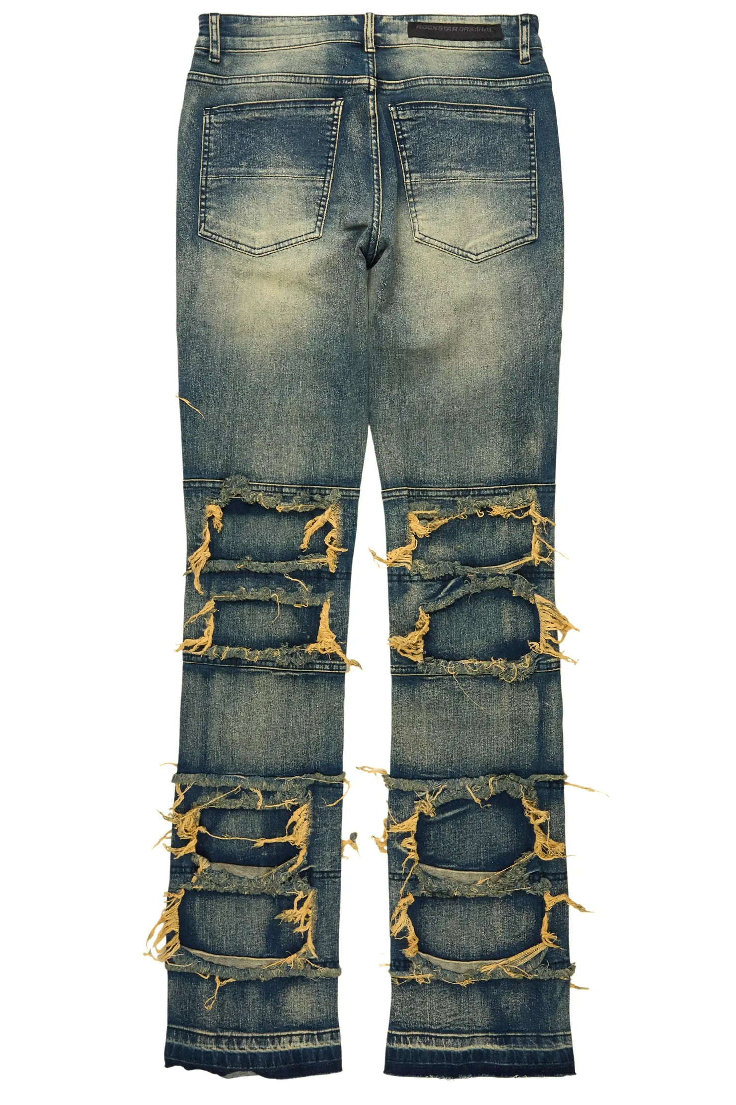 Vasco Tint Blue Stacked Flare Jean