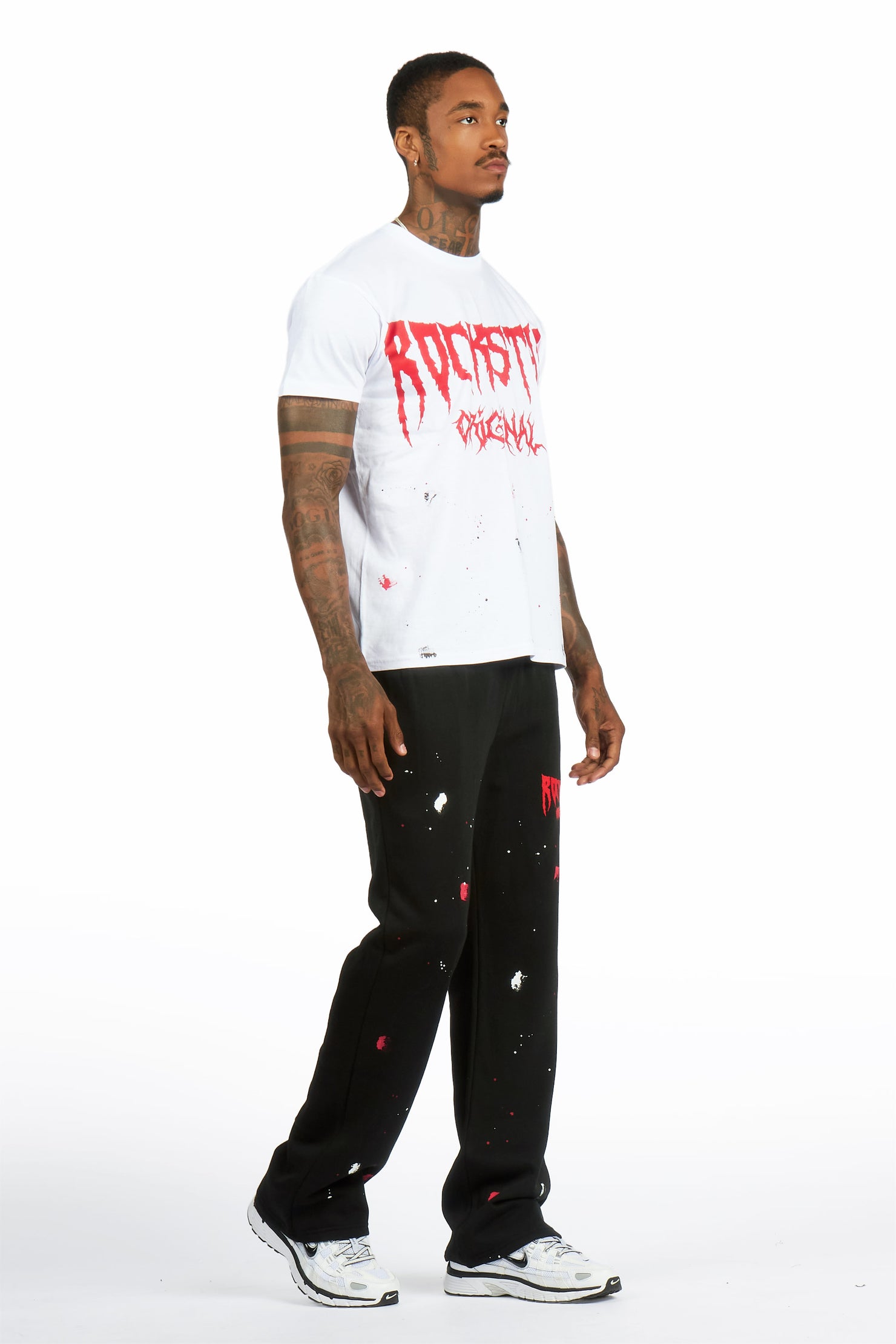 Twinkle White/Red T-Shirt/Relaxed Track Set
