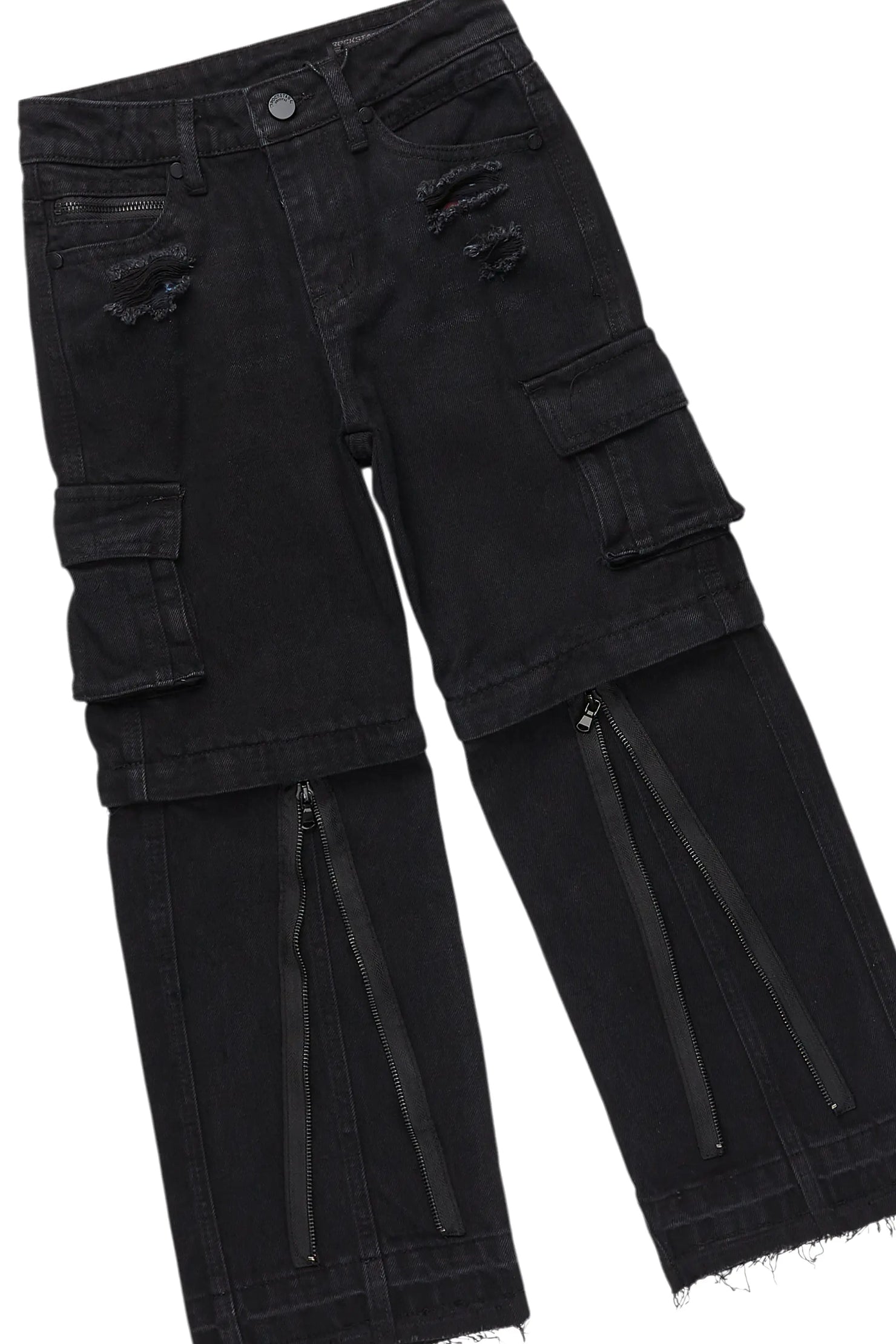 Boys Beau Red/Black Hoodie/Baggy Fit Jean Set