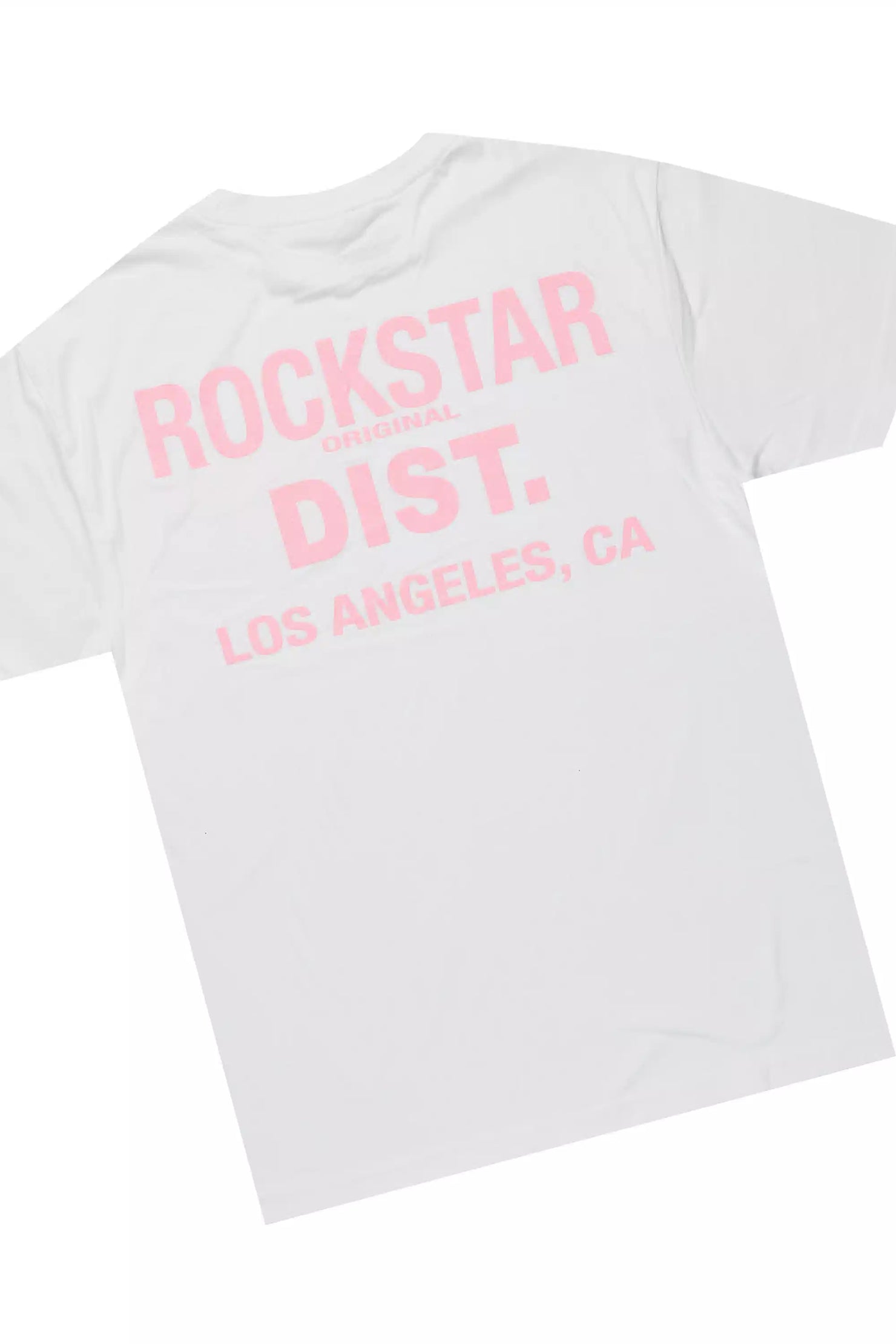 Jelissa White/Pink T-Shirt Short Set