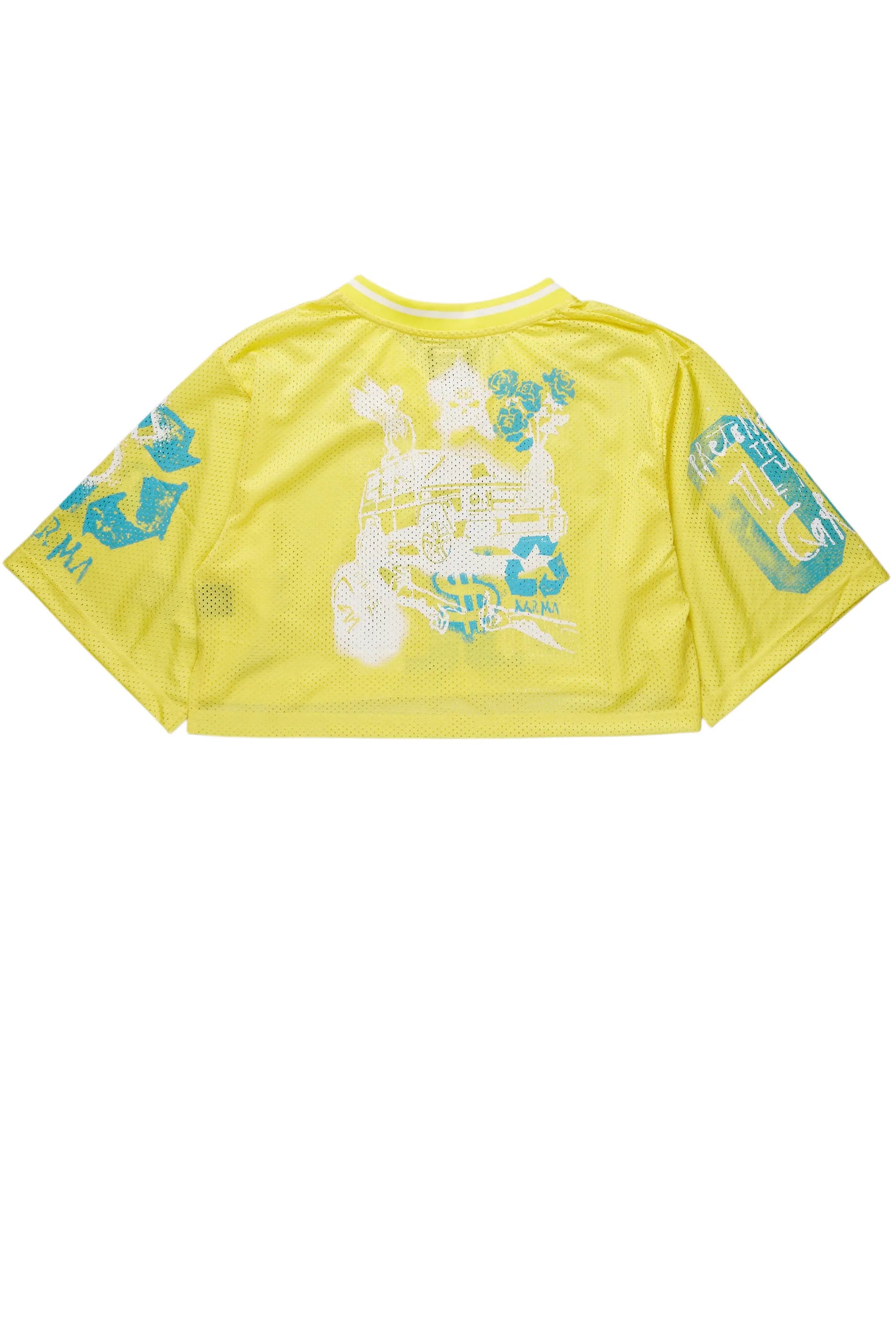 Riana Yellow Mesh Jersey