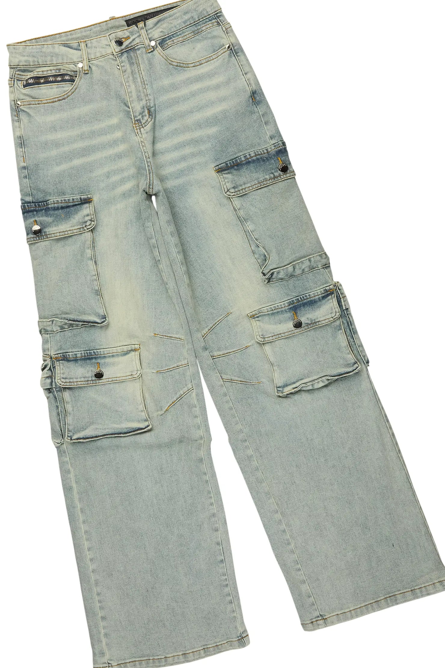 Yooz Black Oversized Graphic T-Shirt/Baggy Jean Bundle