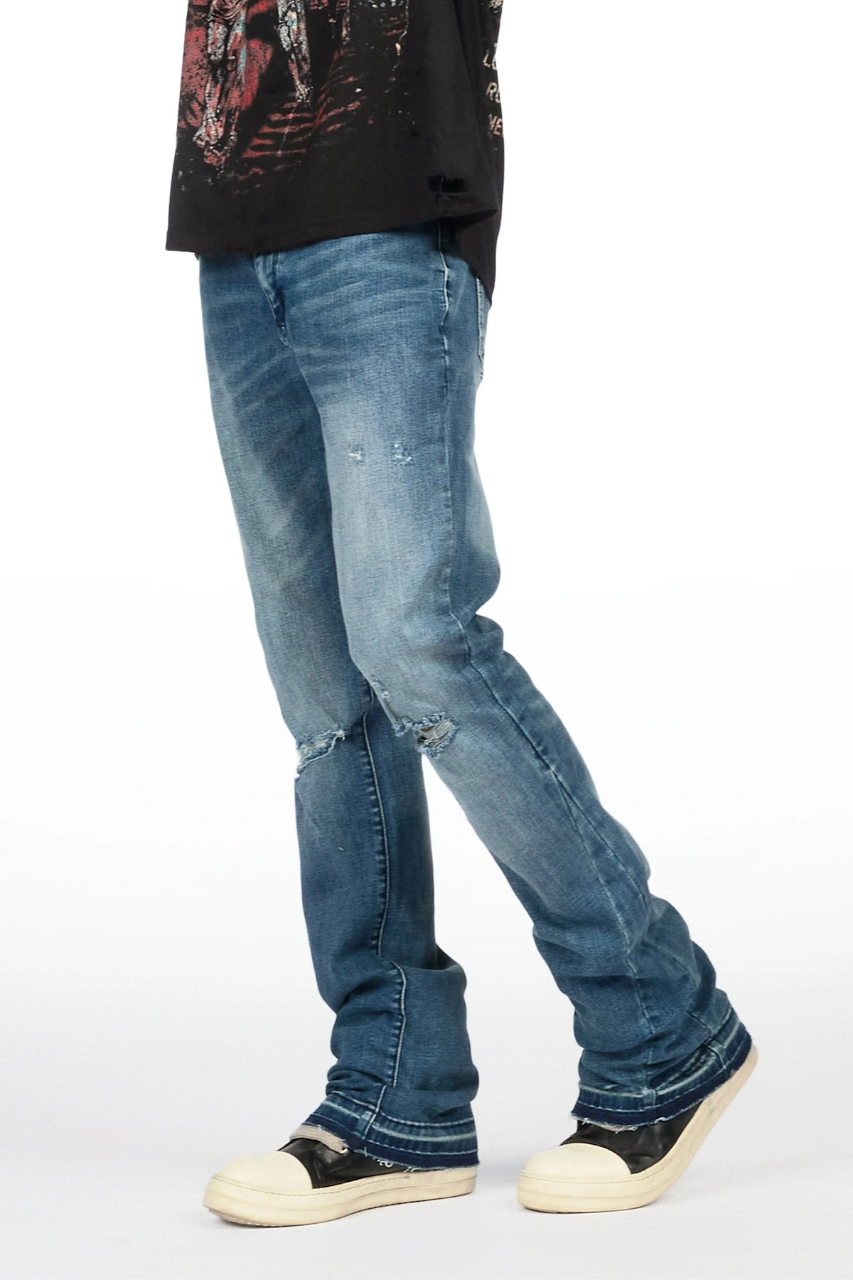 Katyo Dark Blue Stacked Jean