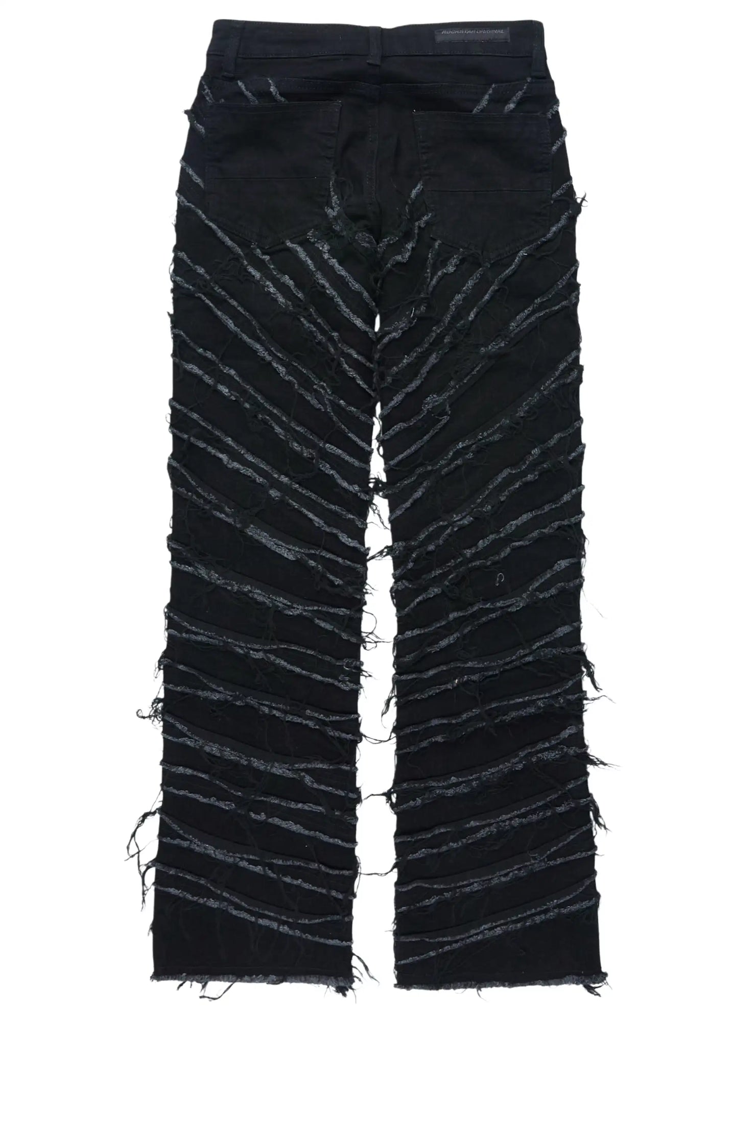 Boys Charly Black Stacked Flare Jean