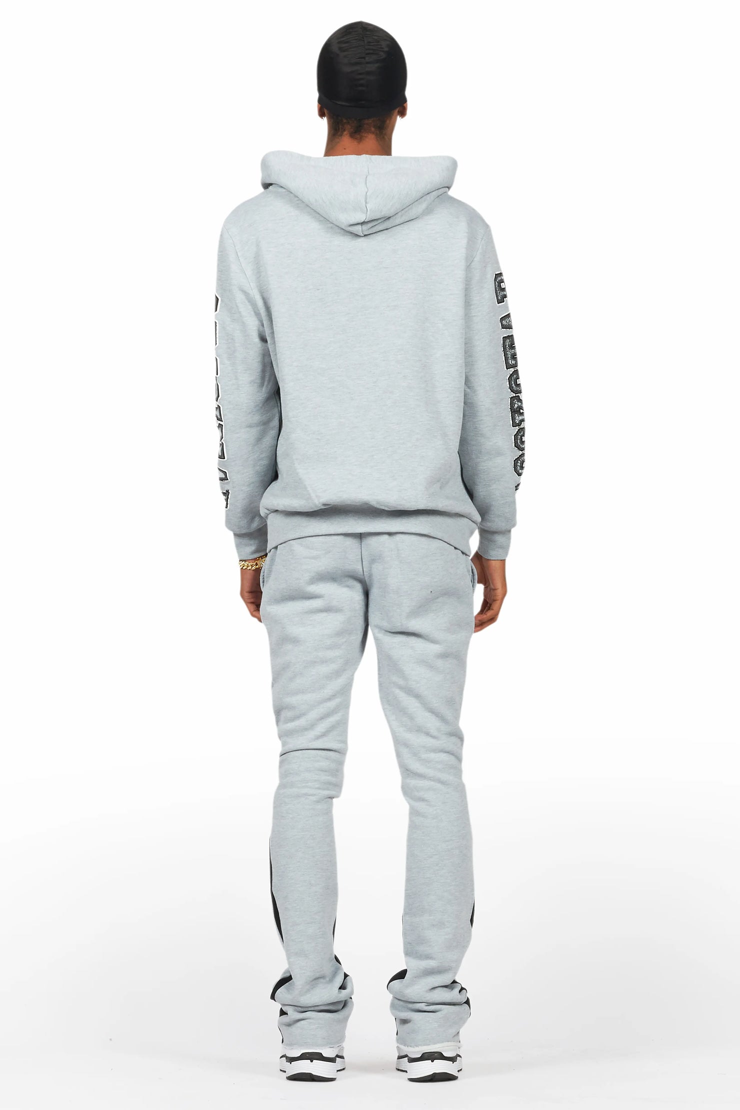 Fields Grey/White Stacked Flare Hoodie Track Set