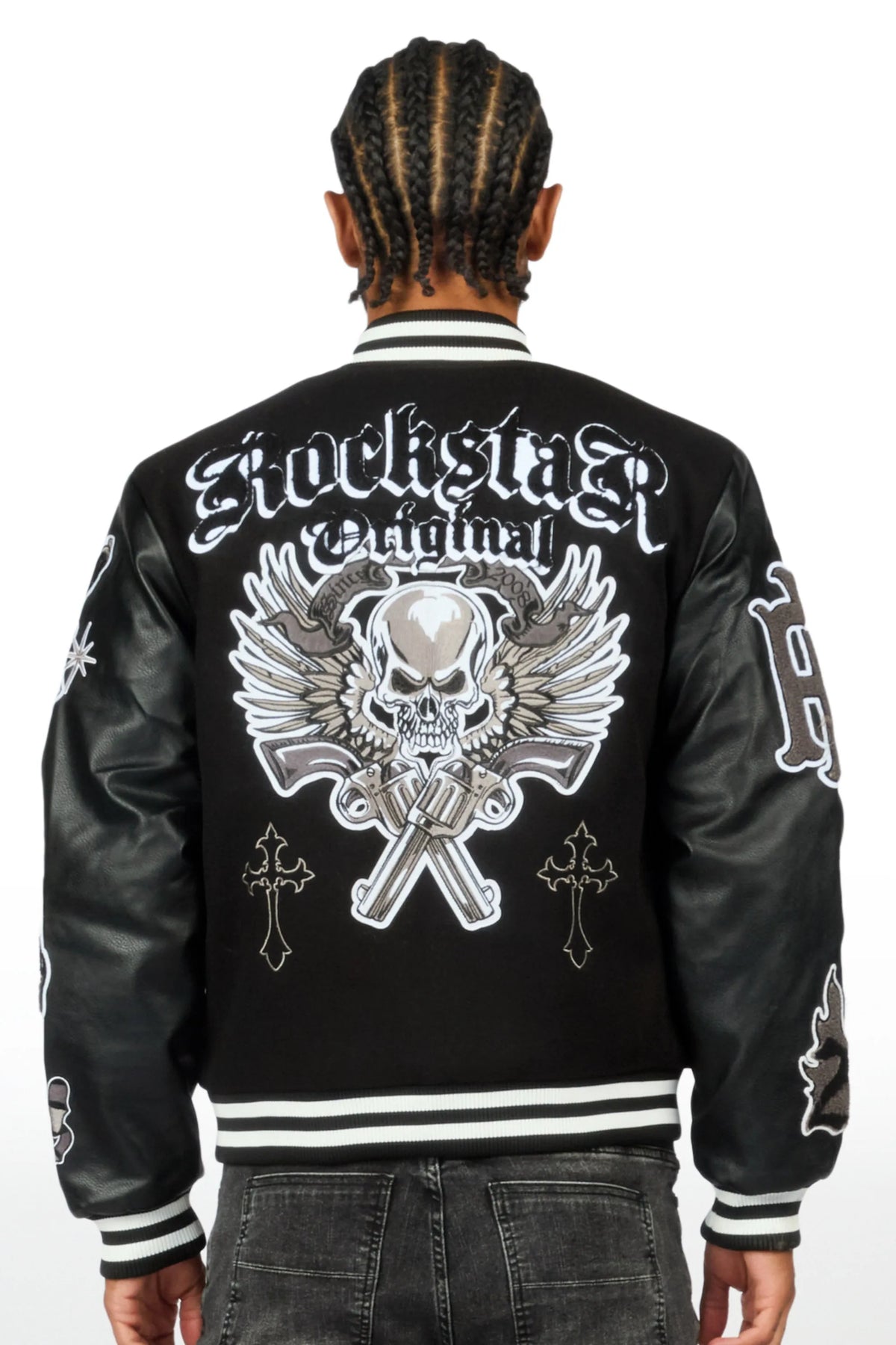 Clarke Black/Black Varsity Jacket