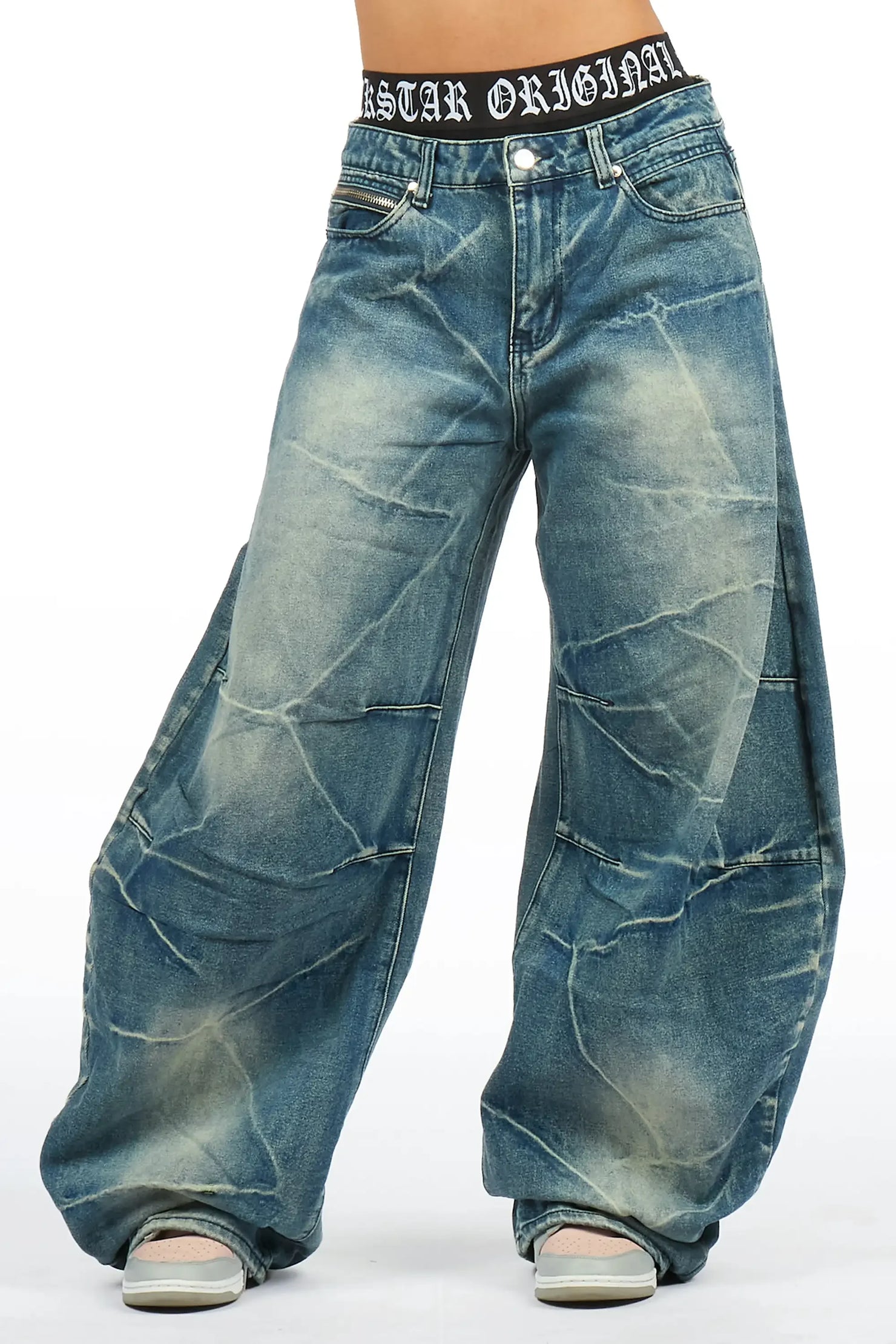 LaNysha Blue Barrell Fit Jean