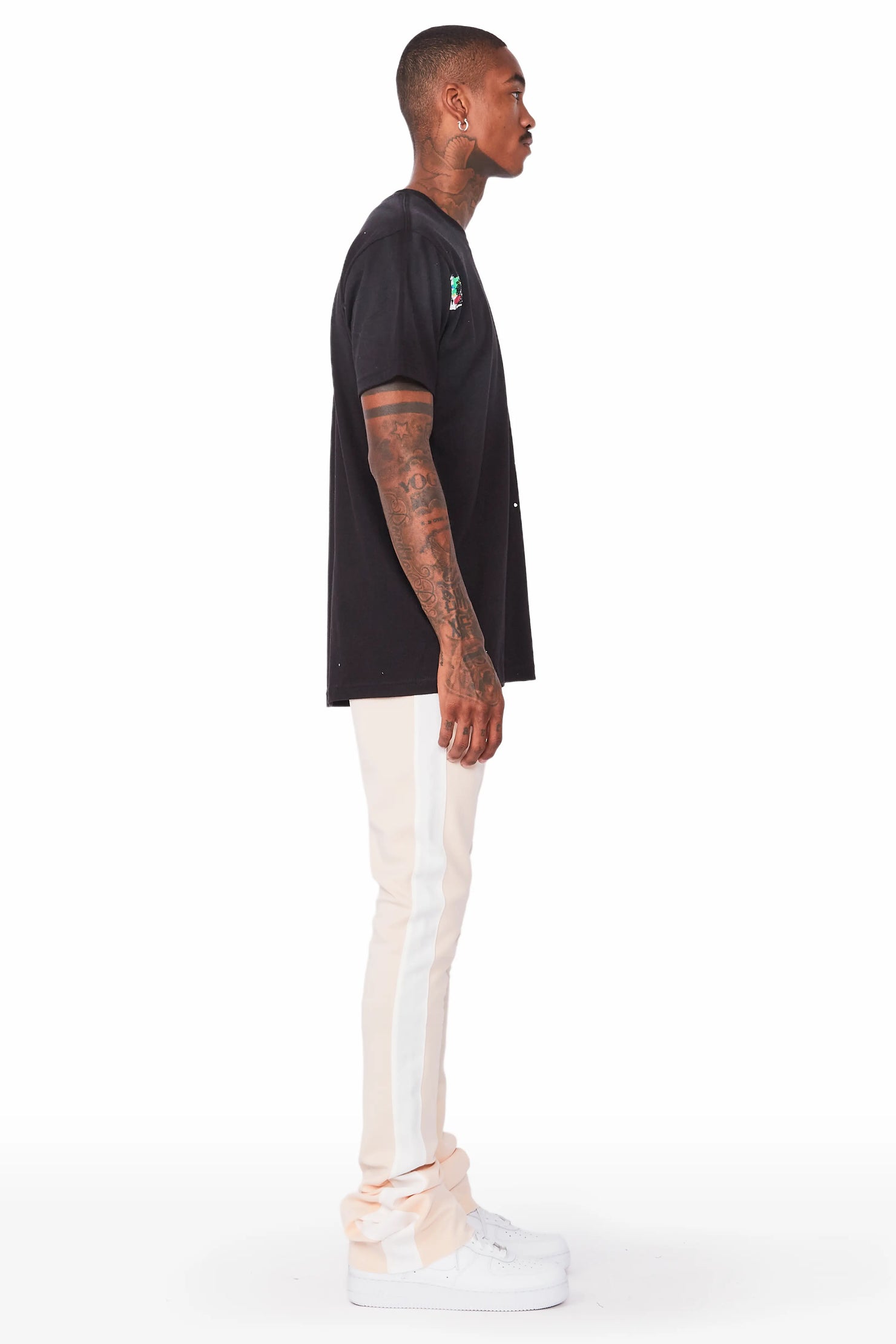 Landry Beige Super Stacked Track Pant