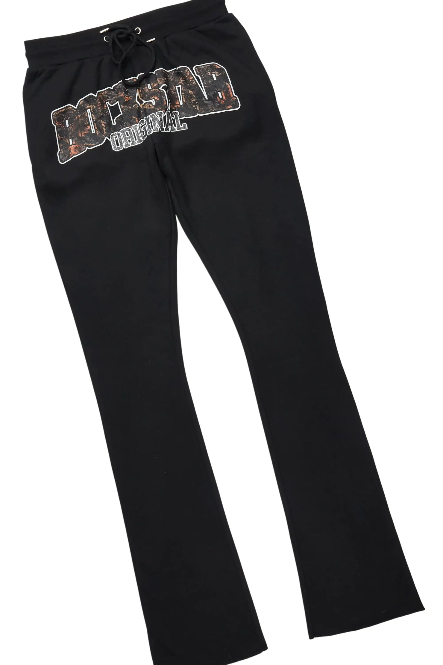 Fields Black Hoodie/Stacked Pant Track Set