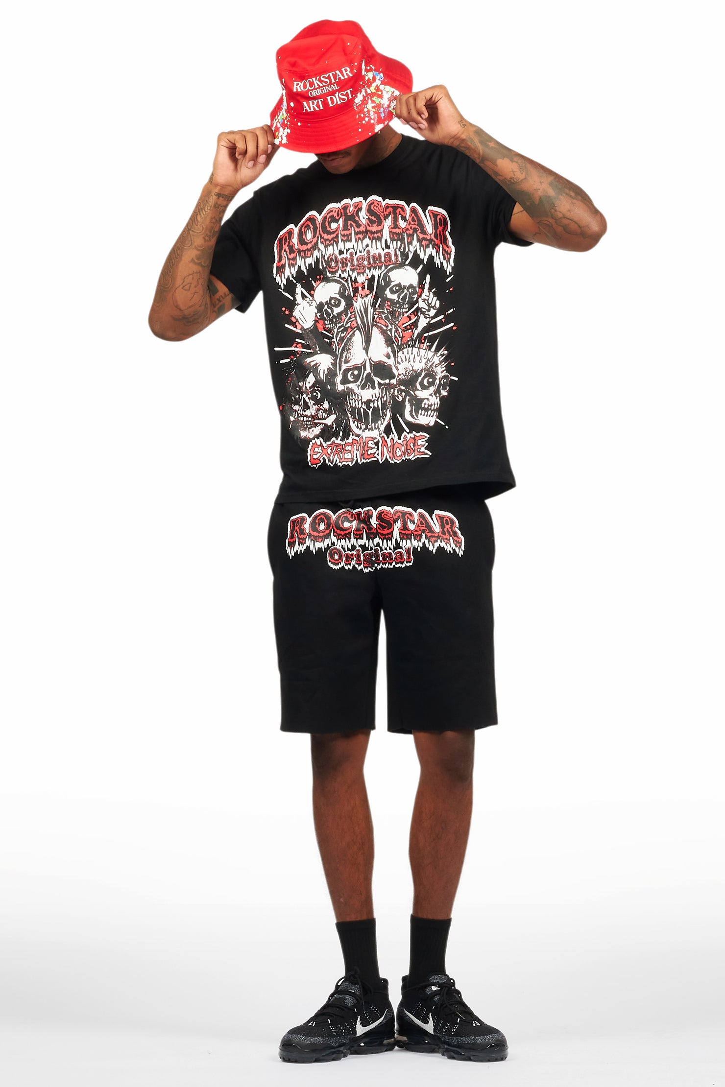 Tabor Black T-Shirt/Short Set