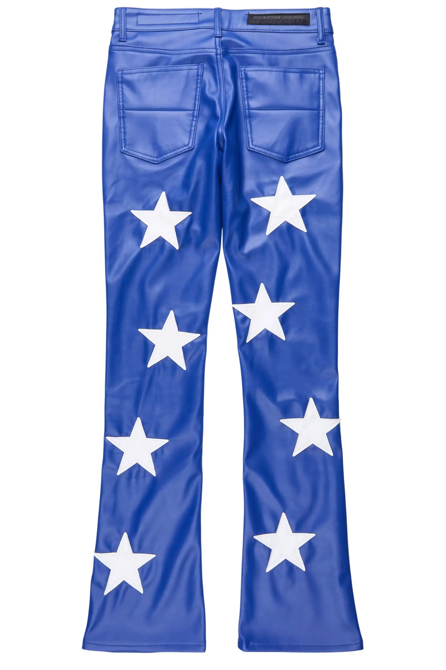 Steen Royal Blue  PU Stacked Flare Jean