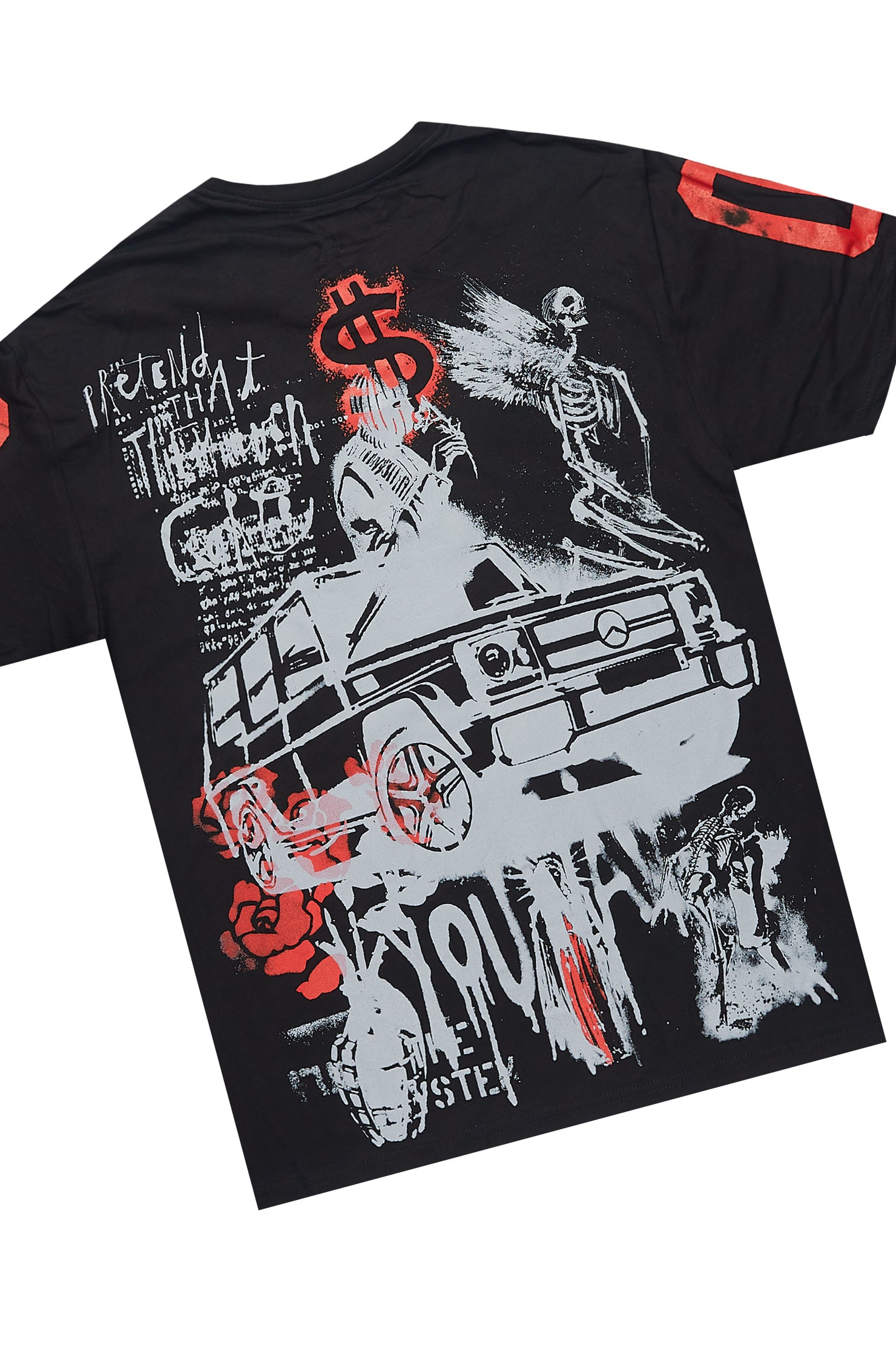 Grill Black/Red Cargo Short Set