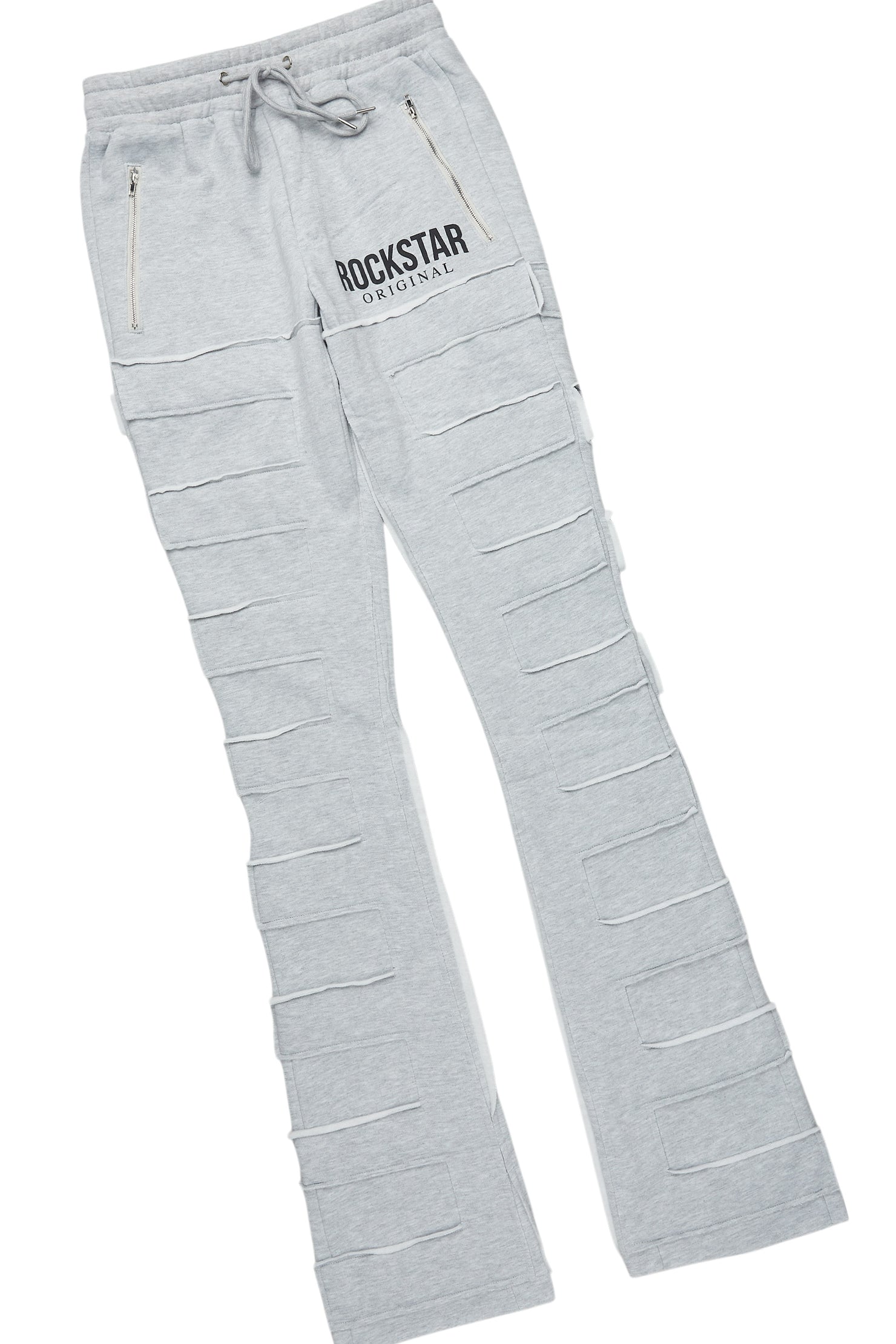 Emilio Heather Grey T-Shirt/Stacked Flare Track Set