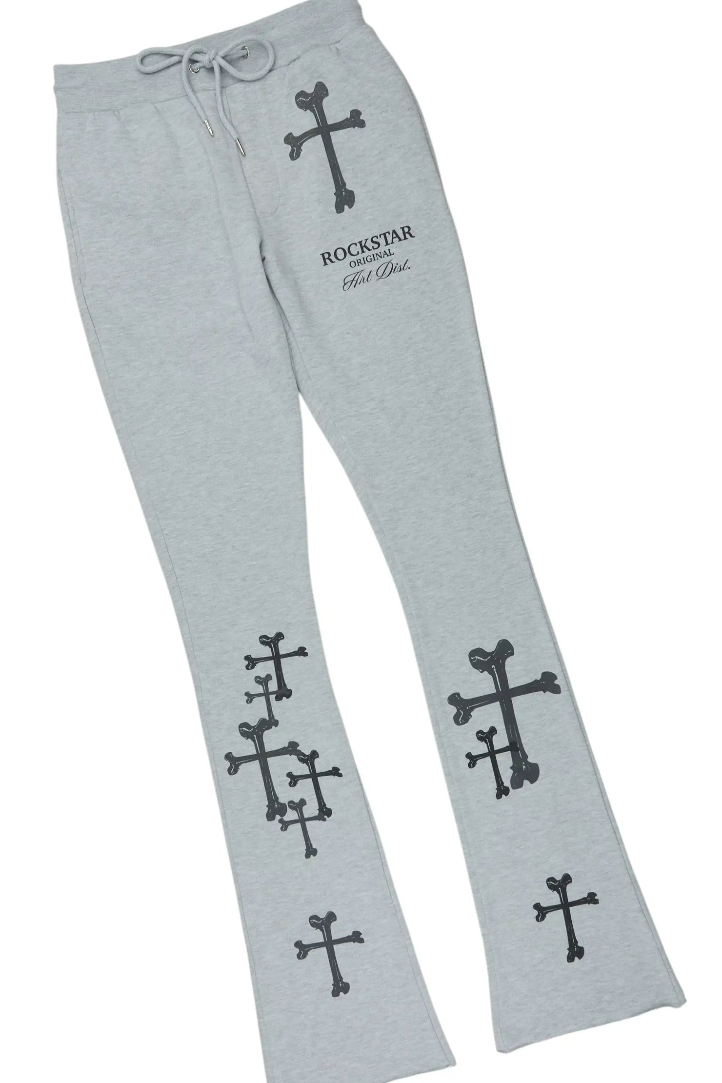 Olivier 2.0 Heather Grey T-Shirt/Stacked Flare Track Set