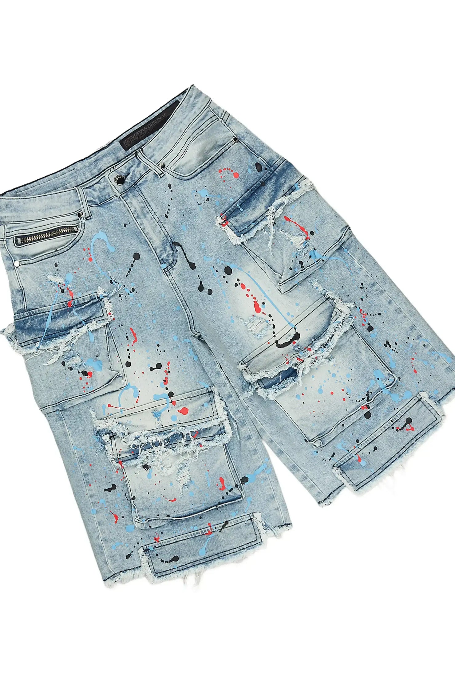 Bunt Blue Graphic T-Shirt Jort Set