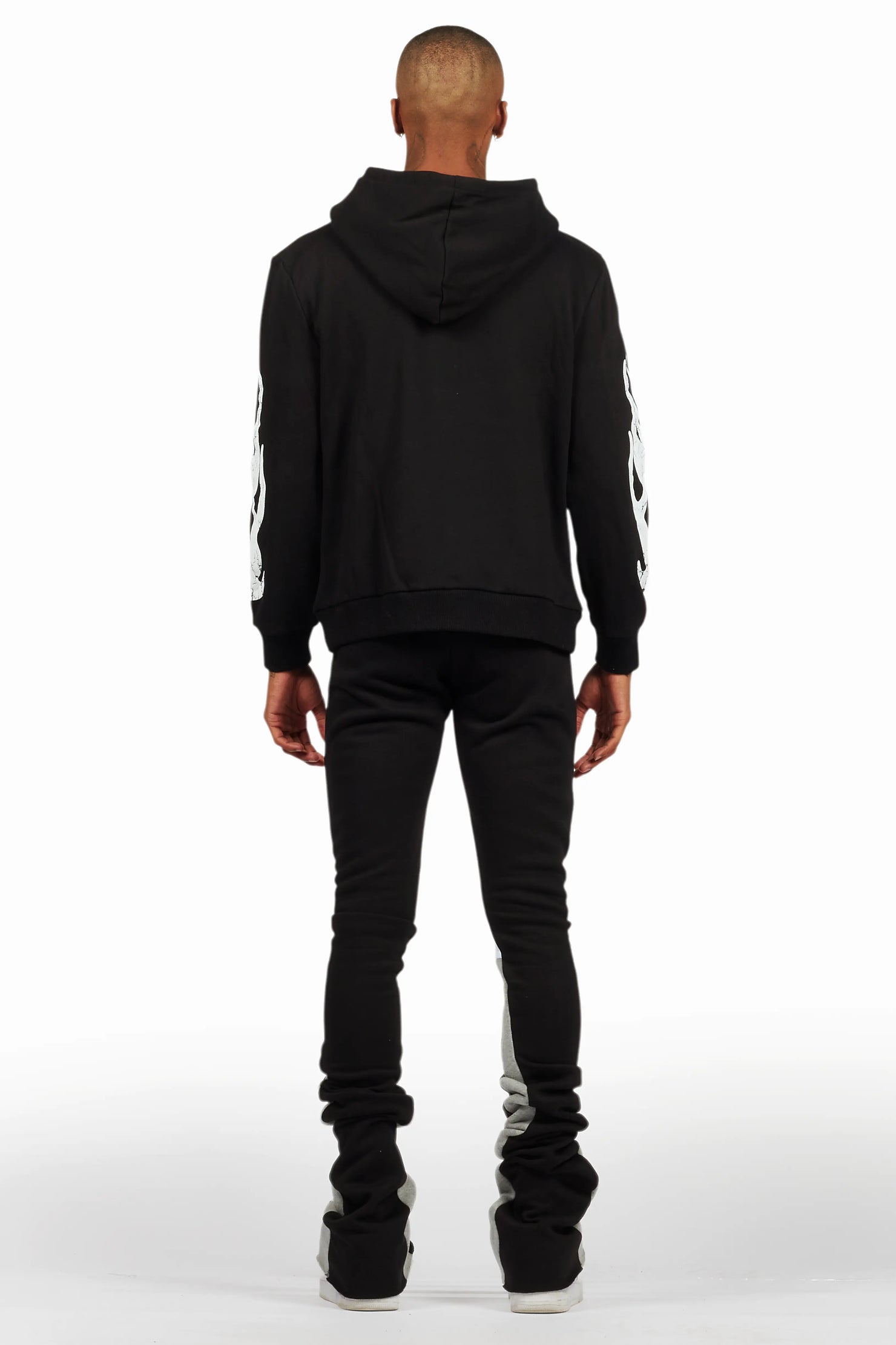 Amos Black Hoodie/Super Stacked Hoodie Track Set