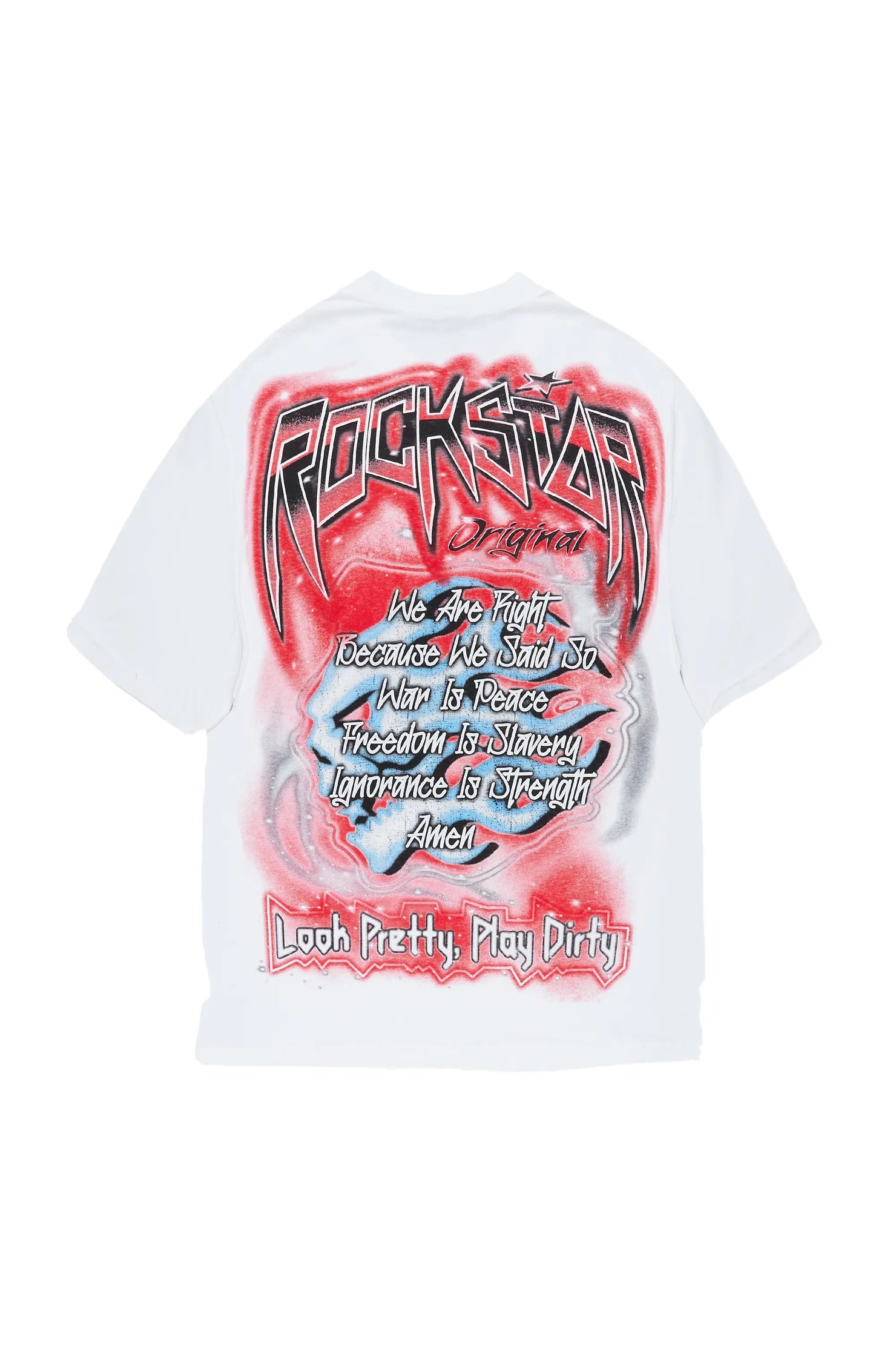 Play Dirty White Mega Oversized T-Shirt