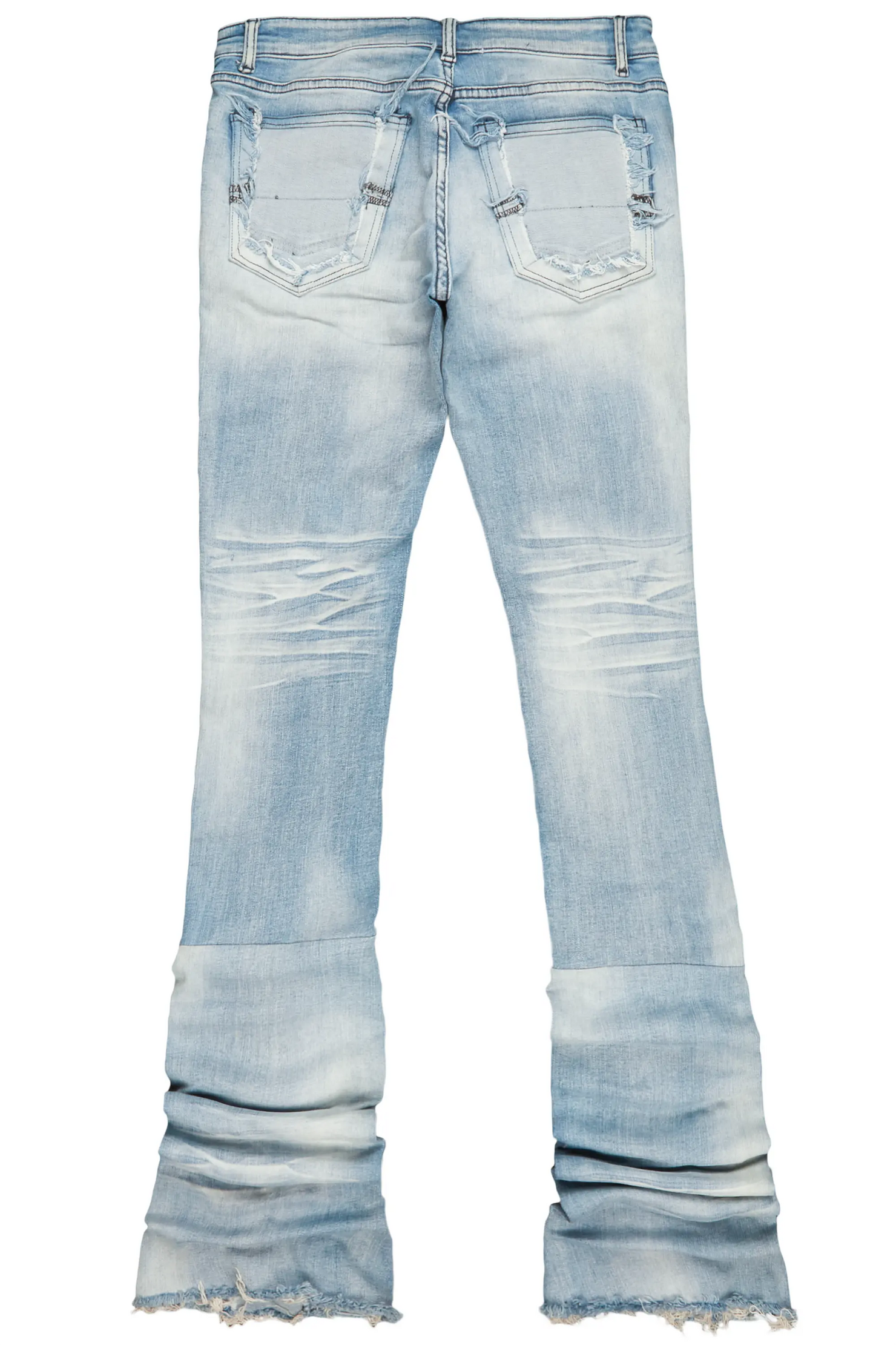 Pooja Blue Super Stacked Flare Jean